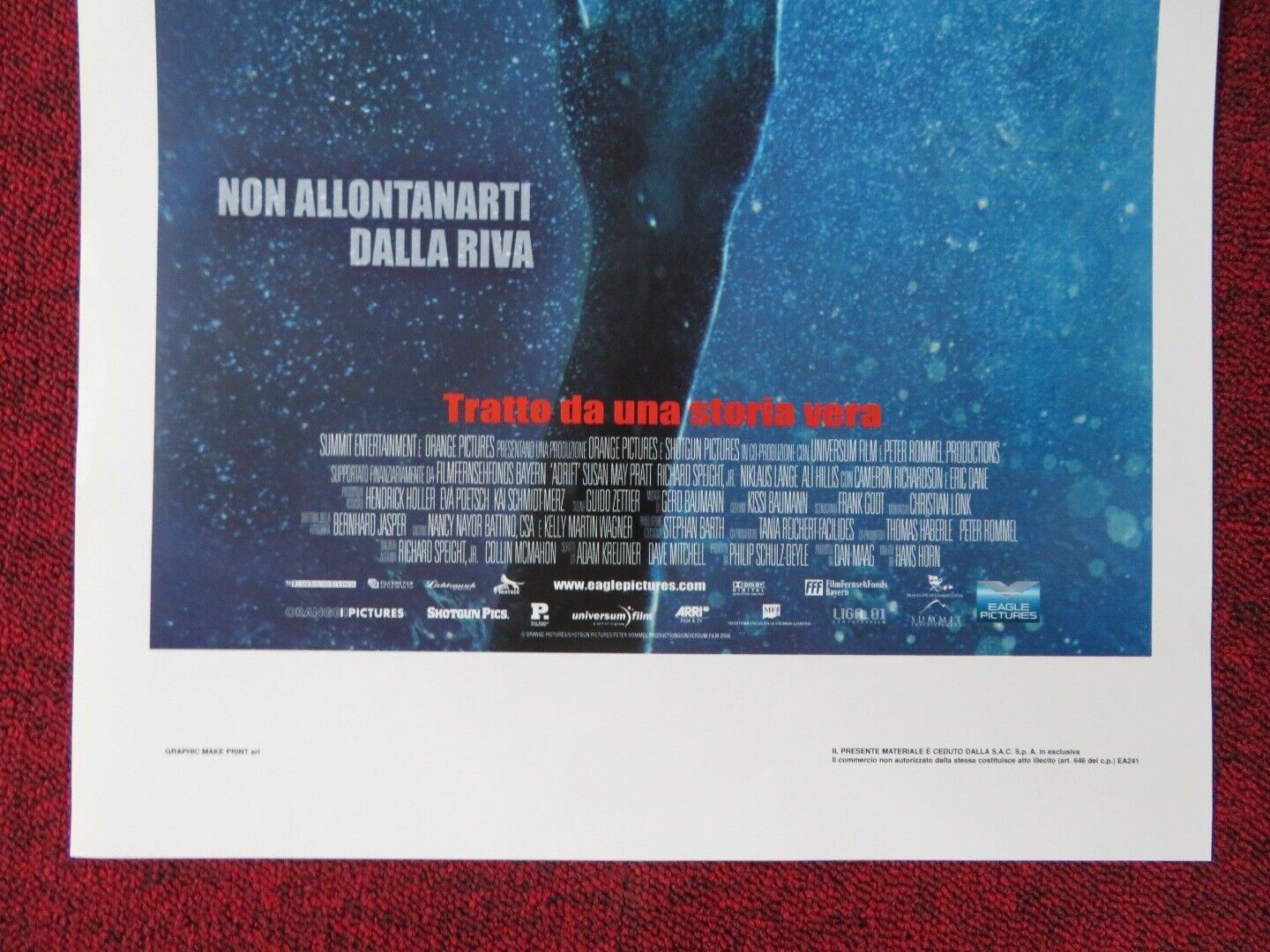 OPEN WATER 2: ADRIFT ITALIAN LOCANDINA (27.5"x13") POSTER SUSAN MAY PRATT 2006 - Rendezvous Cinema