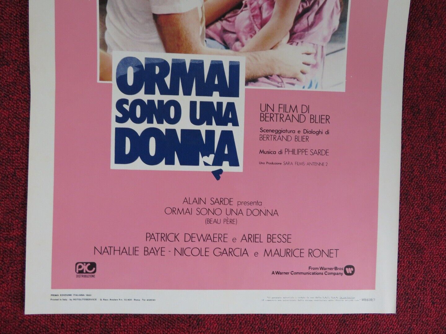 ORMAI SONO UNA DONNA ITALIAN LOCANDINA (27.5"x13") POSTER PATRICK DEWAERE 1982 Rendezvous Cinema Movie posters