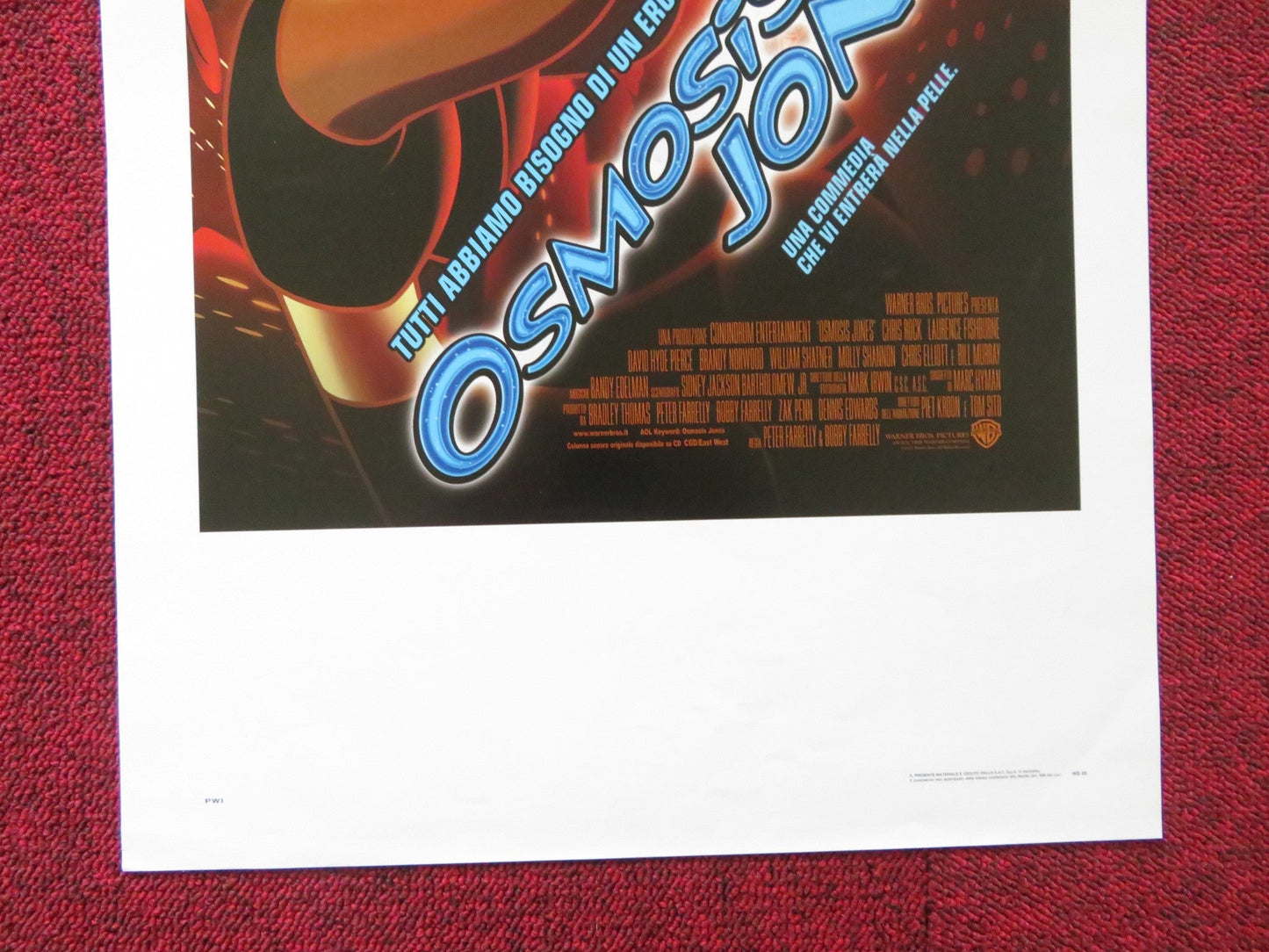 OSMOSIS JONES ITALIAN LOCANDINA POSTER CHRIS ROCK LAURENCE FISHBURNE 2001 Rendezvous Cinema Movie posters