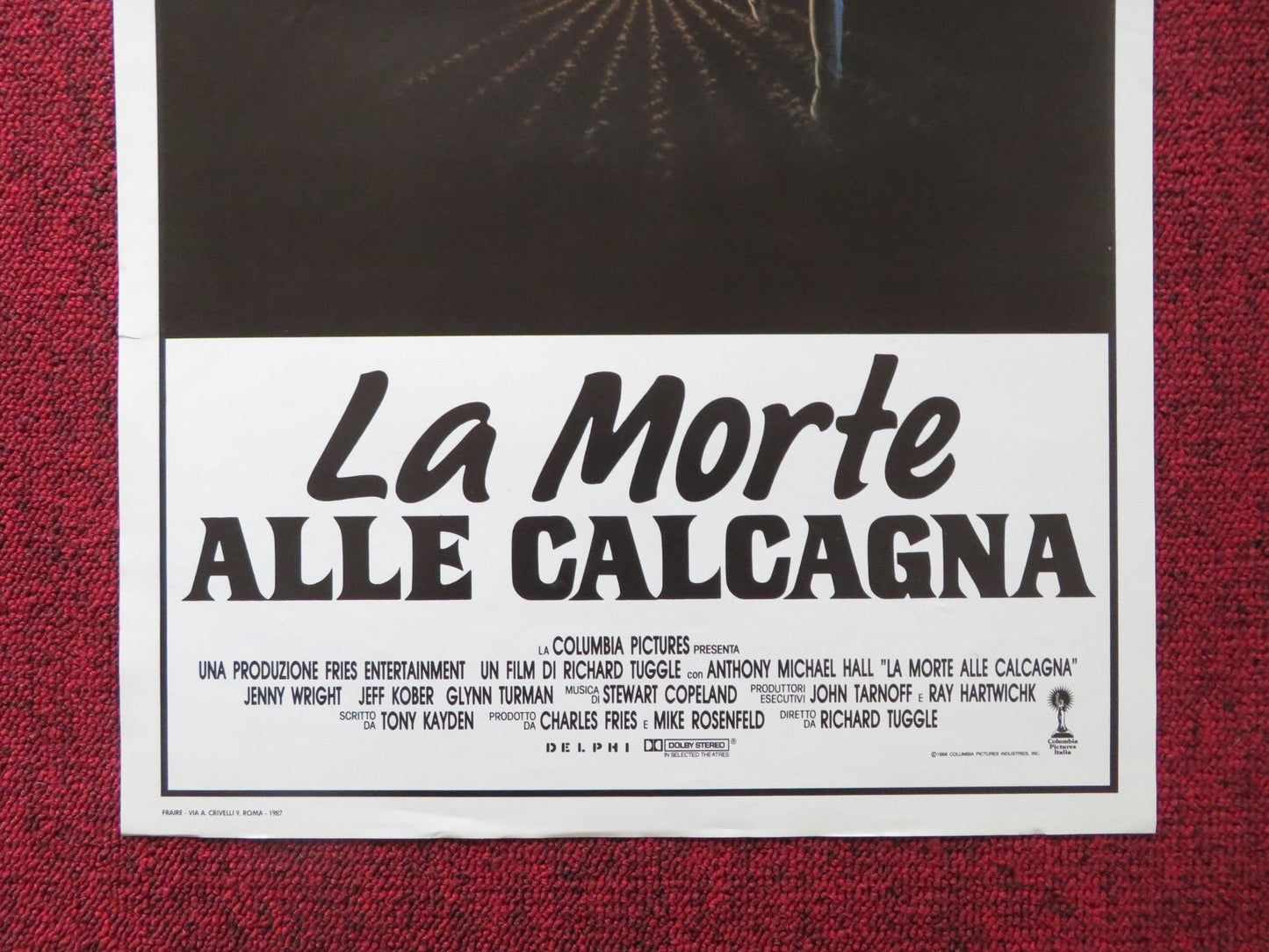 OUT OF BOUNDS ITALIAN LOCANDINA POSTER ANTHONY MICHAEL HALL JENNY WRIGHT 1986 Rendezvous Cinema Movie posters