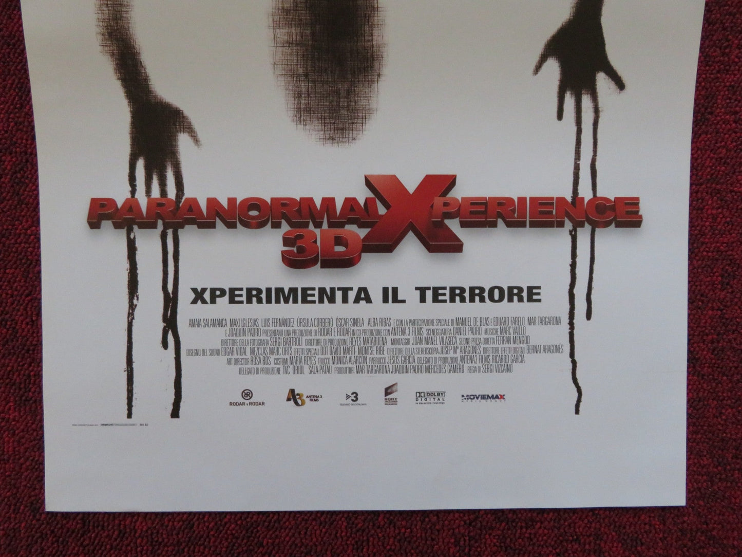 PARANORMAL XPERIENCE 3D ITALIAN LOCANDINA POSTER AMAIA SALAMANCA 2011 Rendezvous Cinema Movie posters