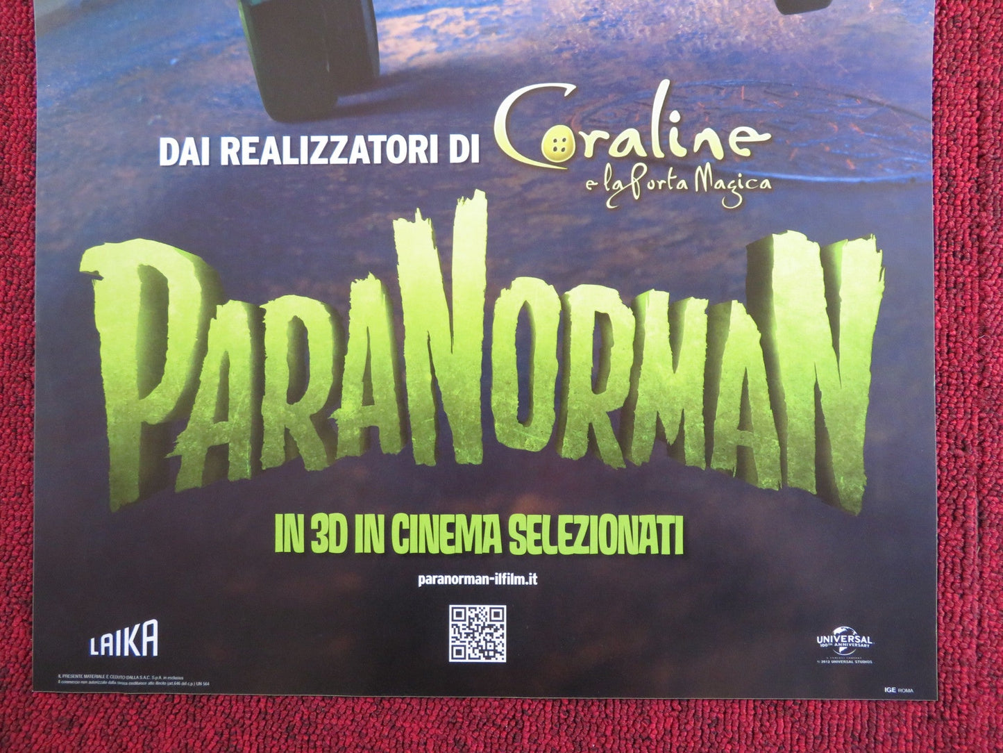 PARANORMAN ITALIAN LOCANDINA POSTER CASEY AFFLECK ANNA KENDRICK 2012 Rendezvous Cinema Movie posters