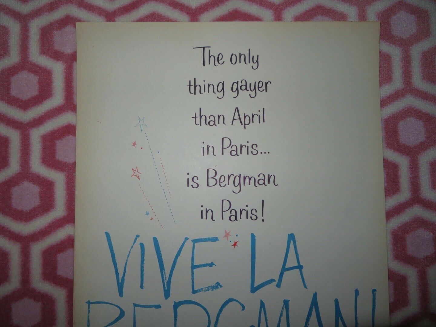 PARIS DOES STRANGE THINGS / Elena and Her Men US INSERT (14"x 36") POSTER 1956 Movie posters