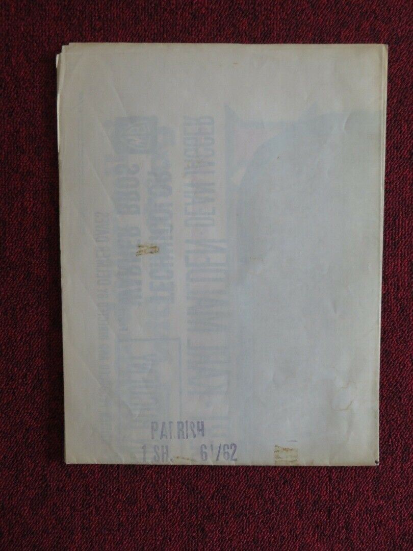 PARRISH FOLDED US ONE SHEET POSTER TROY DONAHUE CLAUDETTE COLBERT 1961 Movie posters