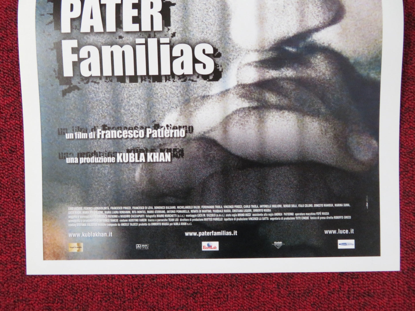 PATER FAMILIAS ITALIAN LOCANDINA POSTER LUIGI LACUZIO FEDERICA BONAVOLONTA 2003 Rendezvous Cinema Movie posters