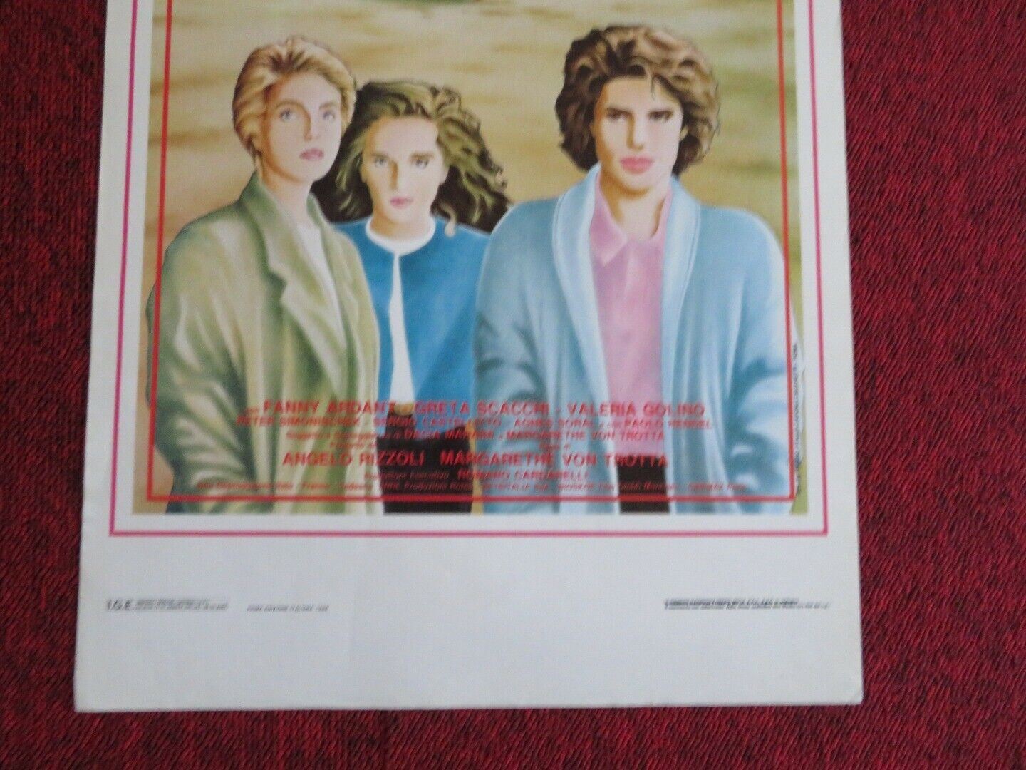 PAURA & AMORE / Three Sisters ITALIAN LOCANDINA (27.5"x13") POSTER 1988 Movie posters