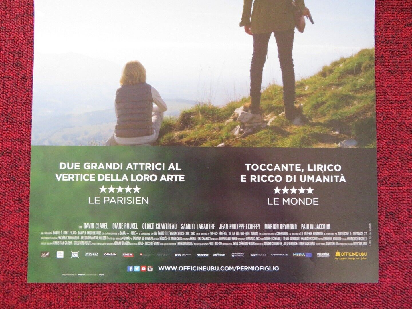 PER MIO FIGLIO ITALIAN LOCANDINA (26.5"x12.5") POSTER DAVID CLAVEL 2016 Rendezvous Cinema Movie posters