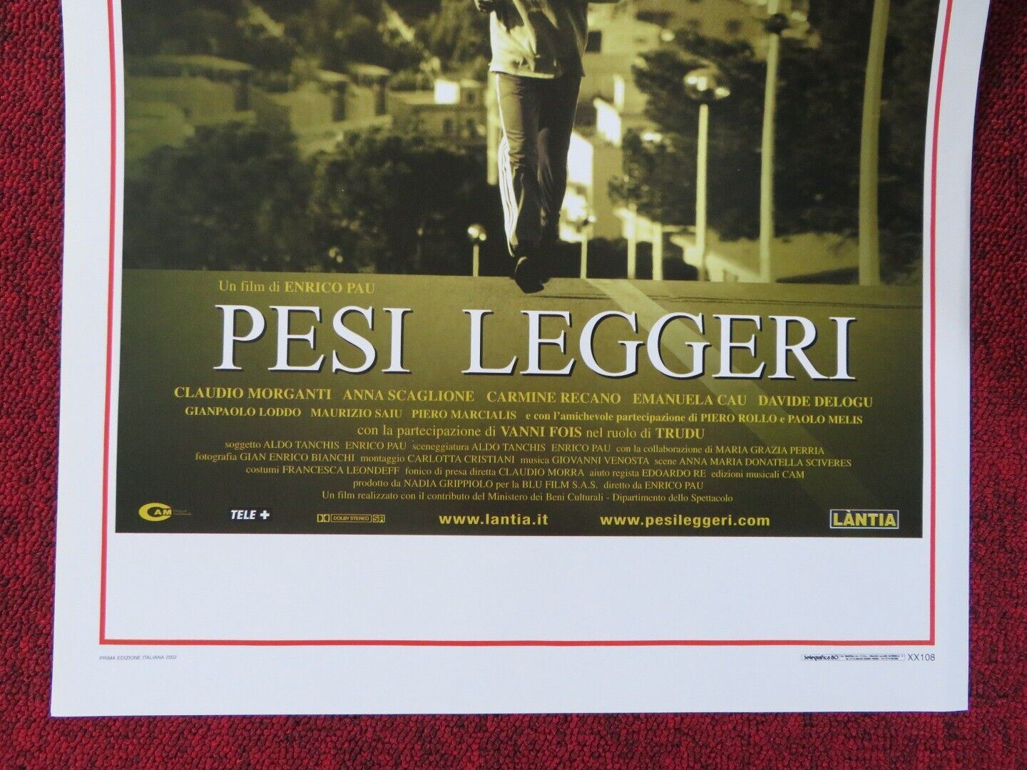 PESI LEGGERI ITALIAN LOCANDINA (27.5"x13") POSTER CLAUDIO MORGANTI 2002 - Rendezvous Cinema