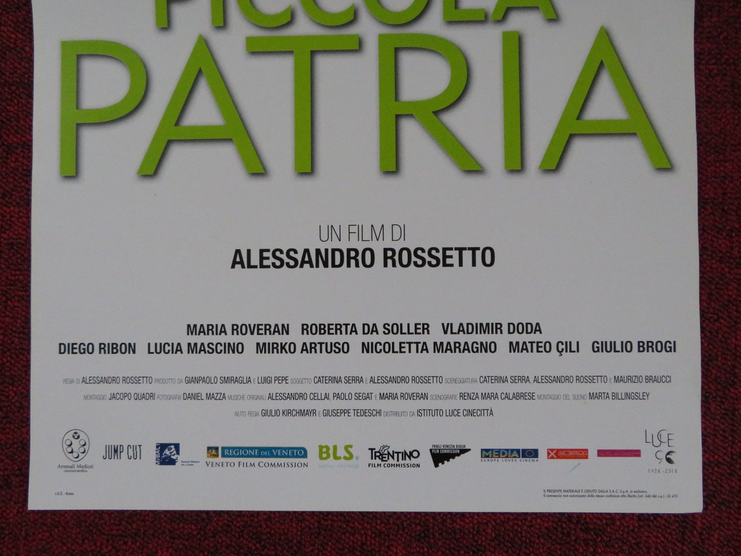 PICCOLA PATRIA ITALIAN LOCANDINA POSTER MARIA ROVERAN ROBERTA DA SOLLER 2013 Rendezvous Cinema Movie posters