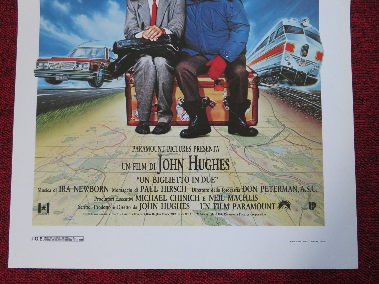 PLANES, TRAINS & AUTOMOBILES ITALIAN LOCANDINA (27.5"x13") POSTER 1987 Rendezvous Cinema Movie posters
