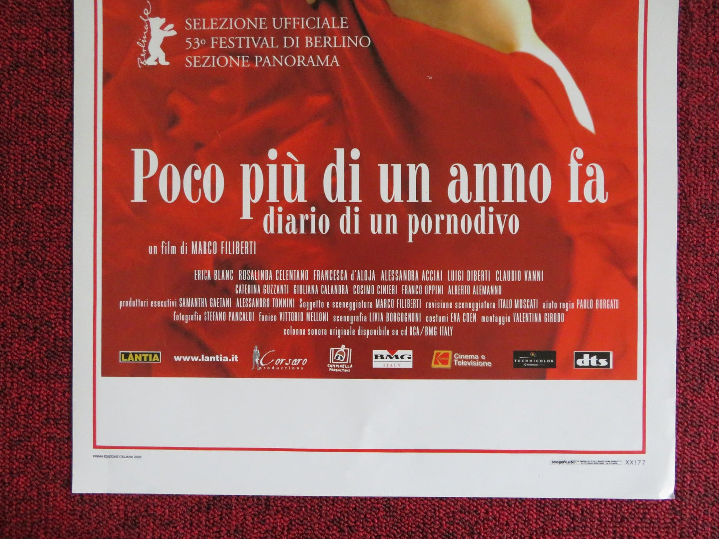 POCO PIU DI UN ANNO FA DIARIO DI UN PORNODIVO ITALIAN LOCANDINA POSTER 2003 Rendezvous Cinema Movie posters