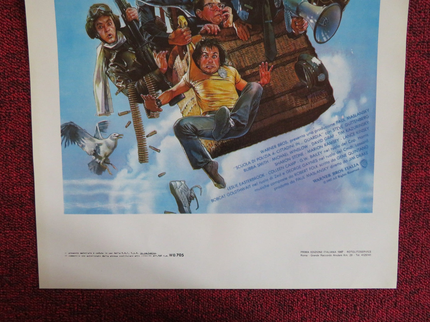 POLICE ACADEMY 4: CITIZENS ON PATROL ITALIAN LOCANDINA POSTER S. GUTTENBERG 1987 Rendezvous Cinema Movie posters