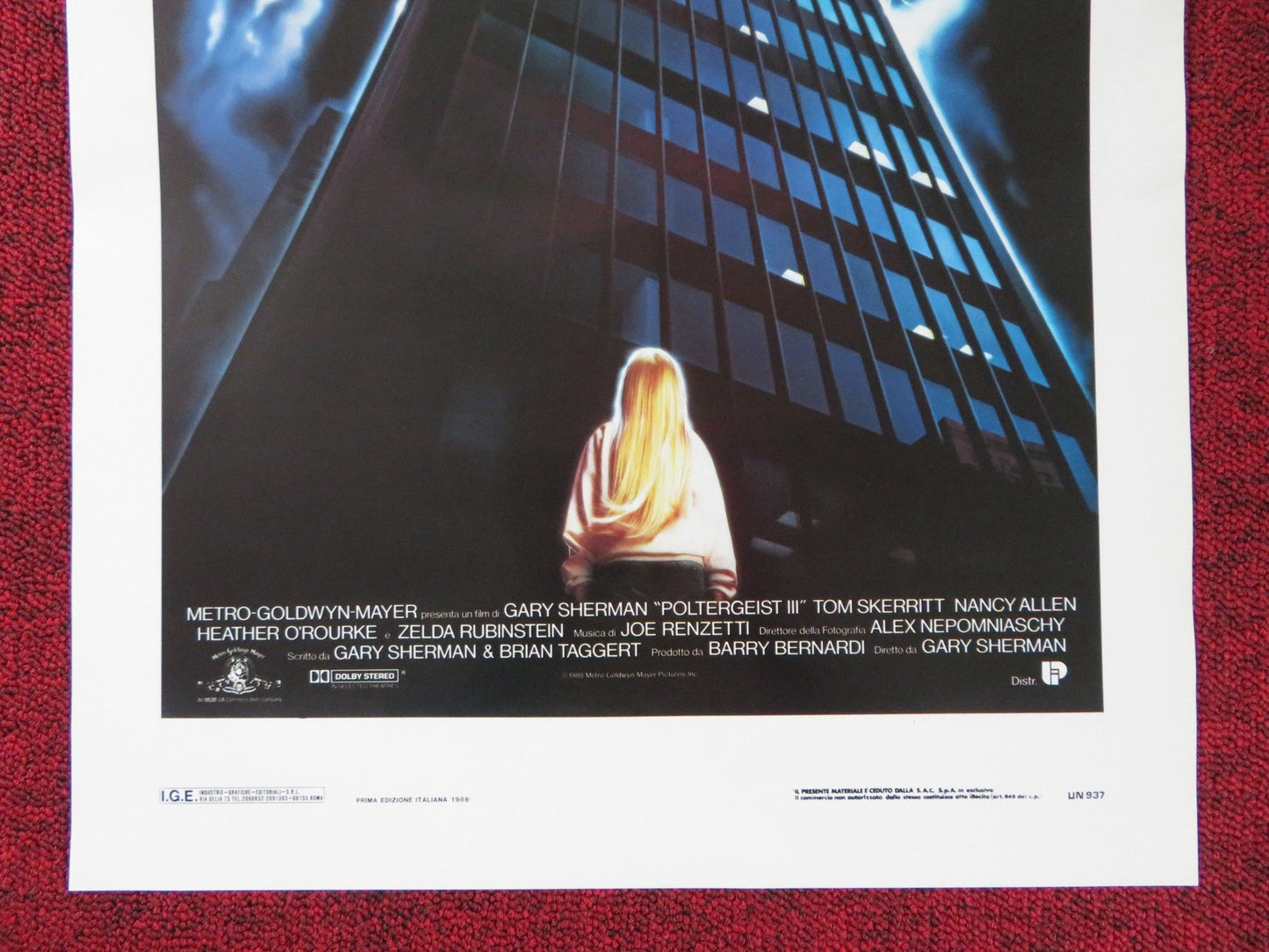POLTERGEIST III ITALIAN LOCANDINA POSTER TOM SKERRITT NANCY ALLEN 1988 Rendezvous Cinema Movie posters