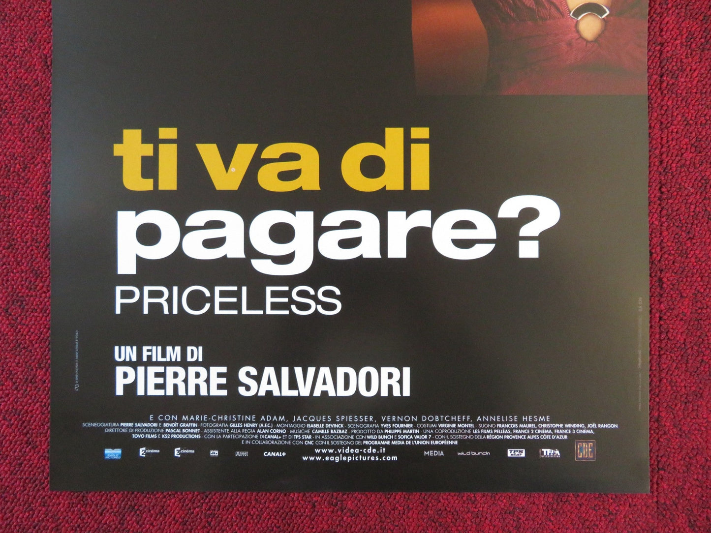 PRICELESS ITALIAN LOCANDINA POSTER AUDEY TAUTOU GAD ELMALEH 2007 Rendezvous Cinema Movie posters