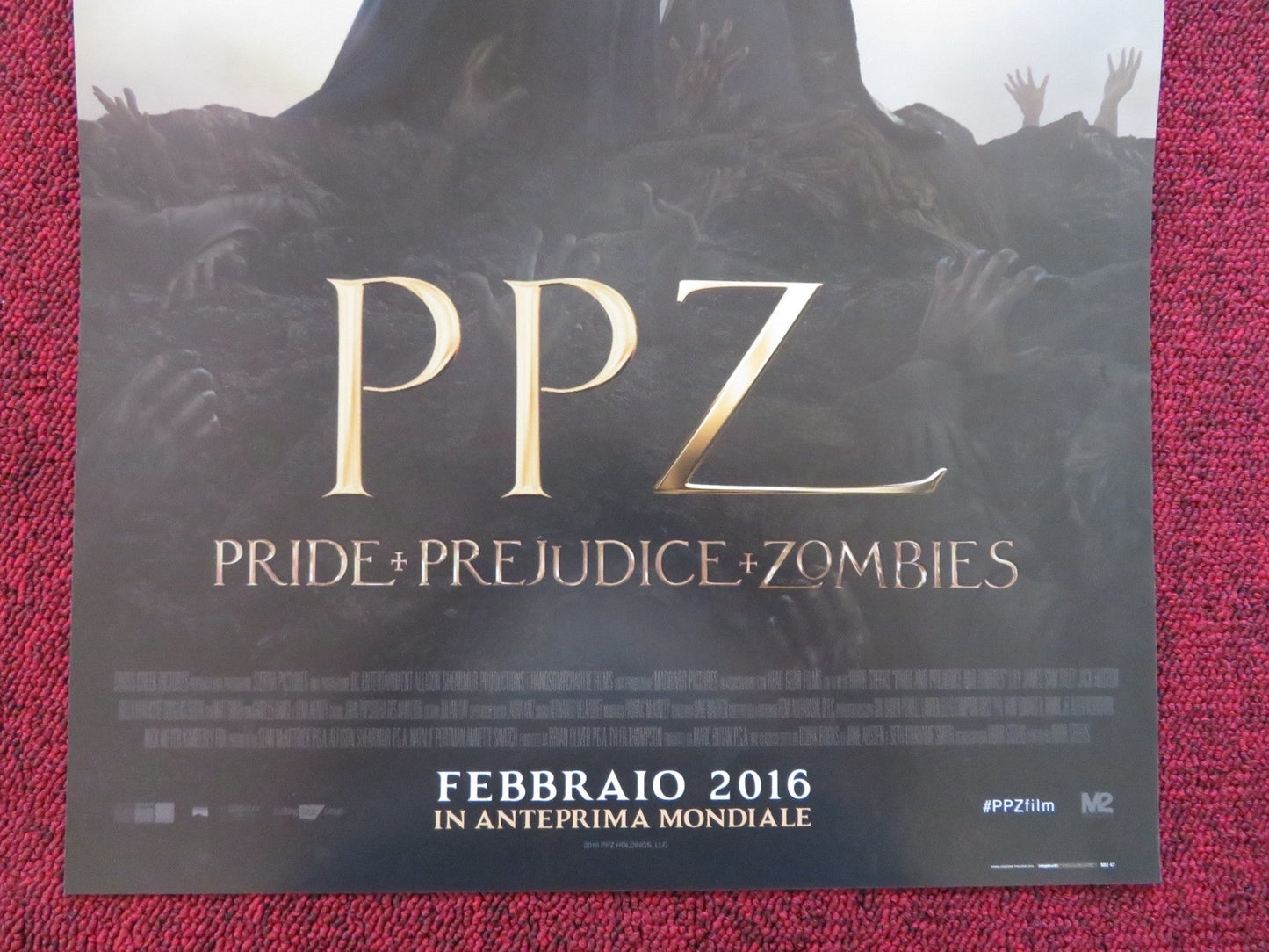 PRIDE AND PREJUDICE AND ZOMBIES ITALIAN LOCANDINA POSTER LILY JAMES 2016 Rendezvous Cinema Movie posters