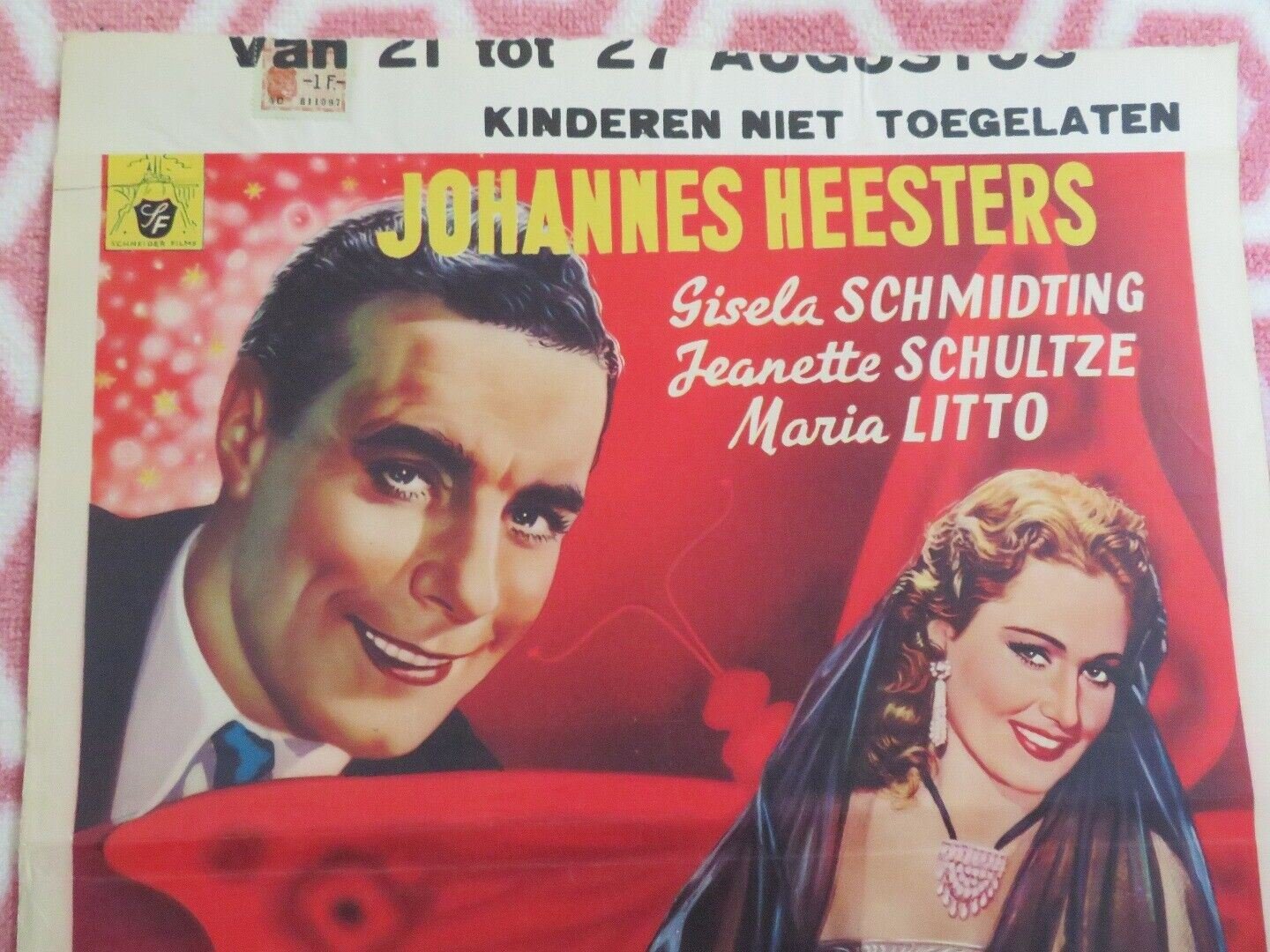 PROFESSOR NACHFALTER/ PROFESSOE NACHTVLINDER BELGIUM (19"x 14") POSTER 1951 Movie posters