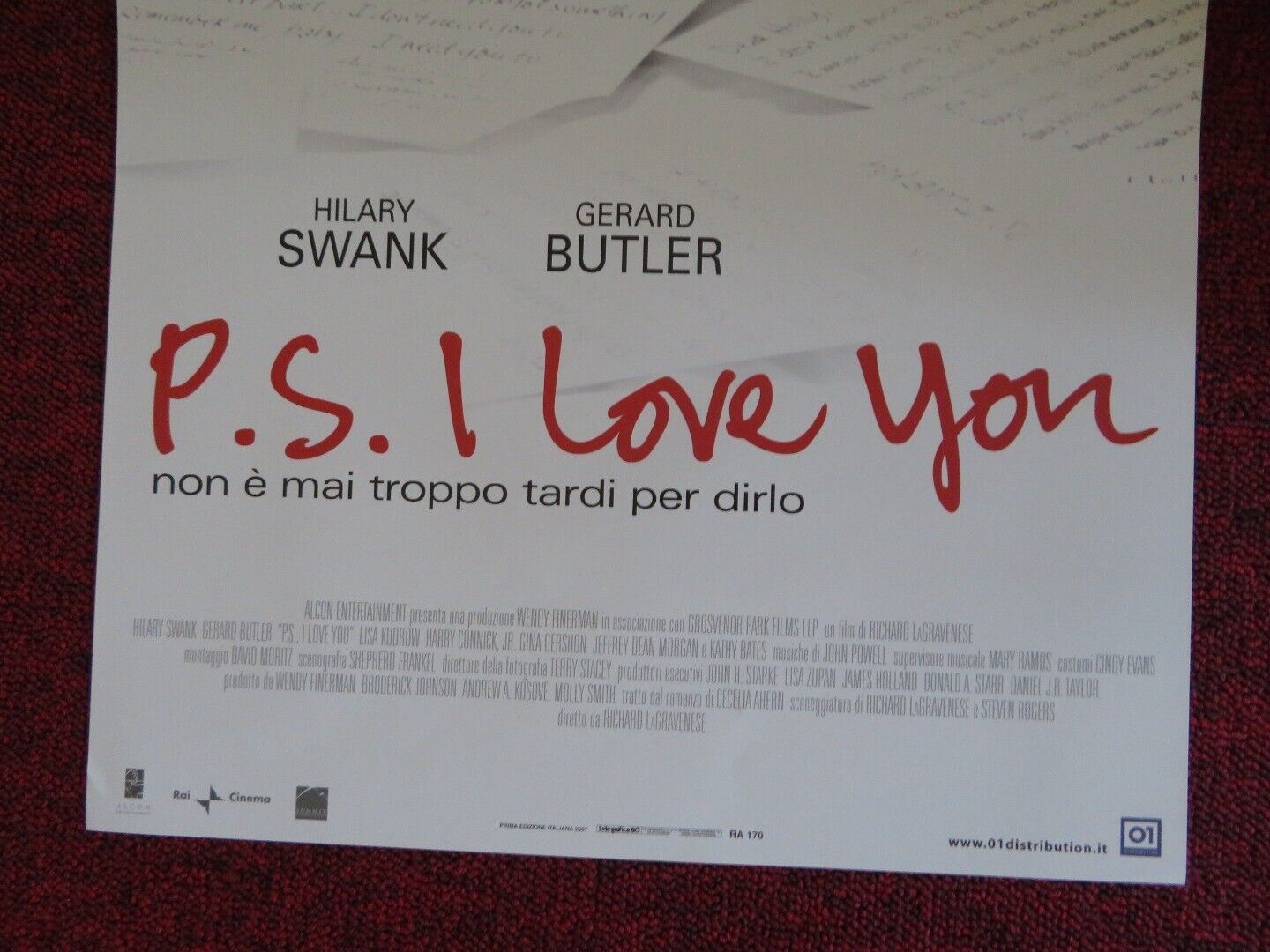 P.S. I LOVE YOU ITALIAN LOCANDINA (26"x12.5") POSTER HILARY SWANK 2007 - Rendezvous Cinema