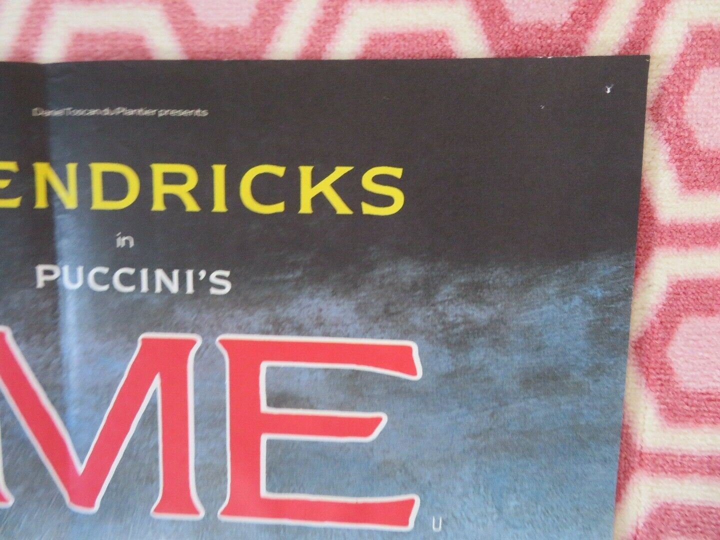 PUCCINNI'S LA BOHEME BRITISH QUAD (30"x 40") POSTER BARBARA HENDRICKS 1987 Movie posters