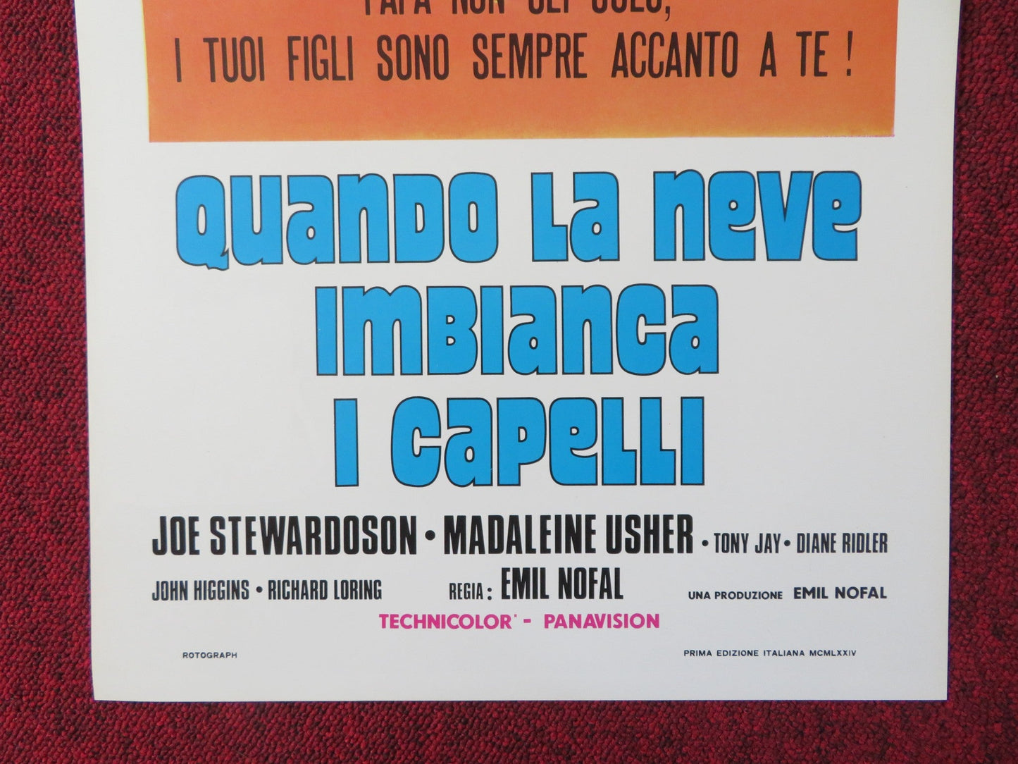 QUANDO LA NEVE IMBIANCA I CAPELLI ITALIAN LOCANDINA POSTER JOE STEWARDOSON 1974 Rendezvous Cinema Movie posters