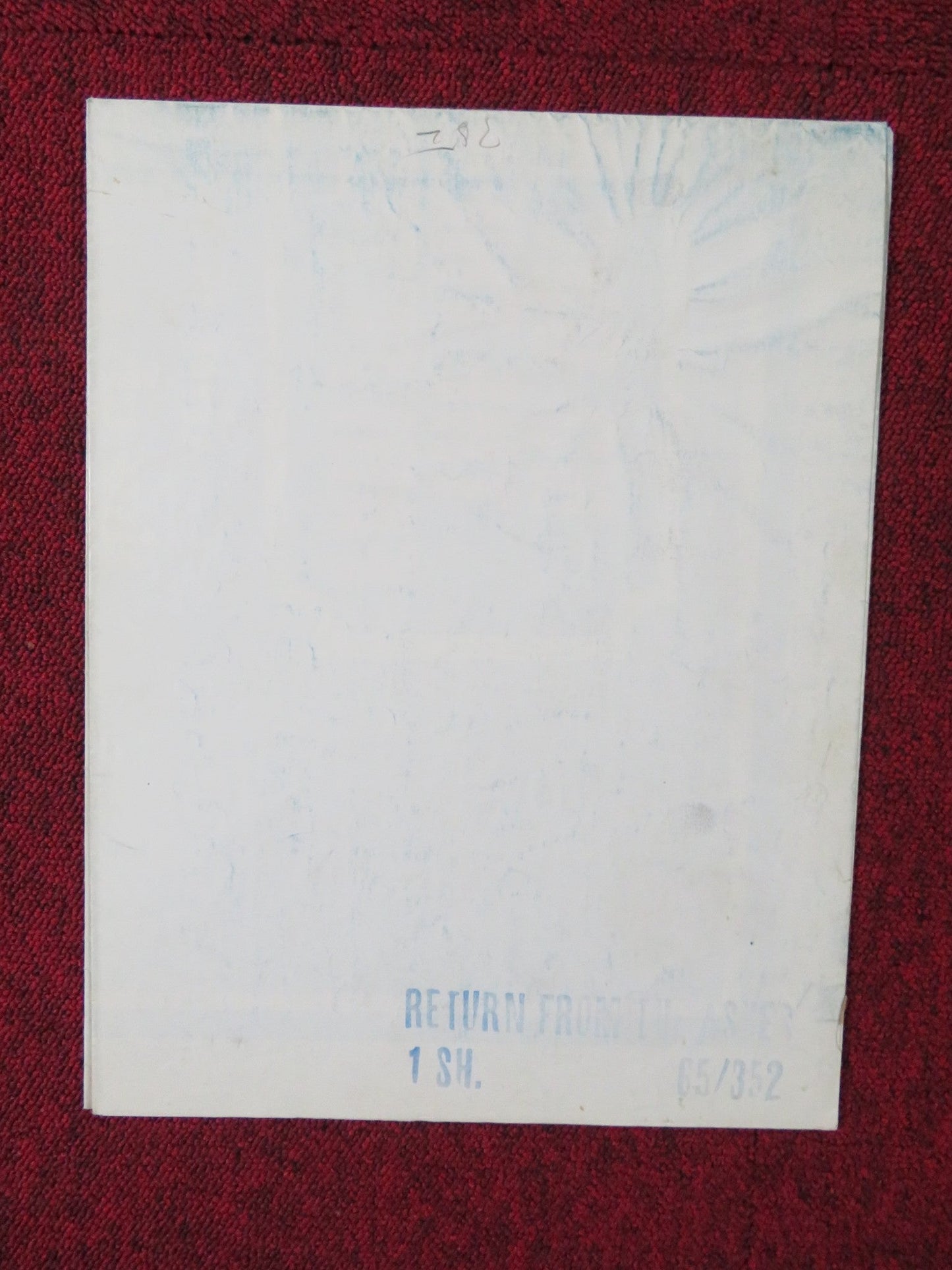 RETURN FROM THE ASHES FOLDED US ONE SHEET POSTER MAXIMILIAN SCHELL S. EGGAR 1965 Rendezvous Cinema Movie posters