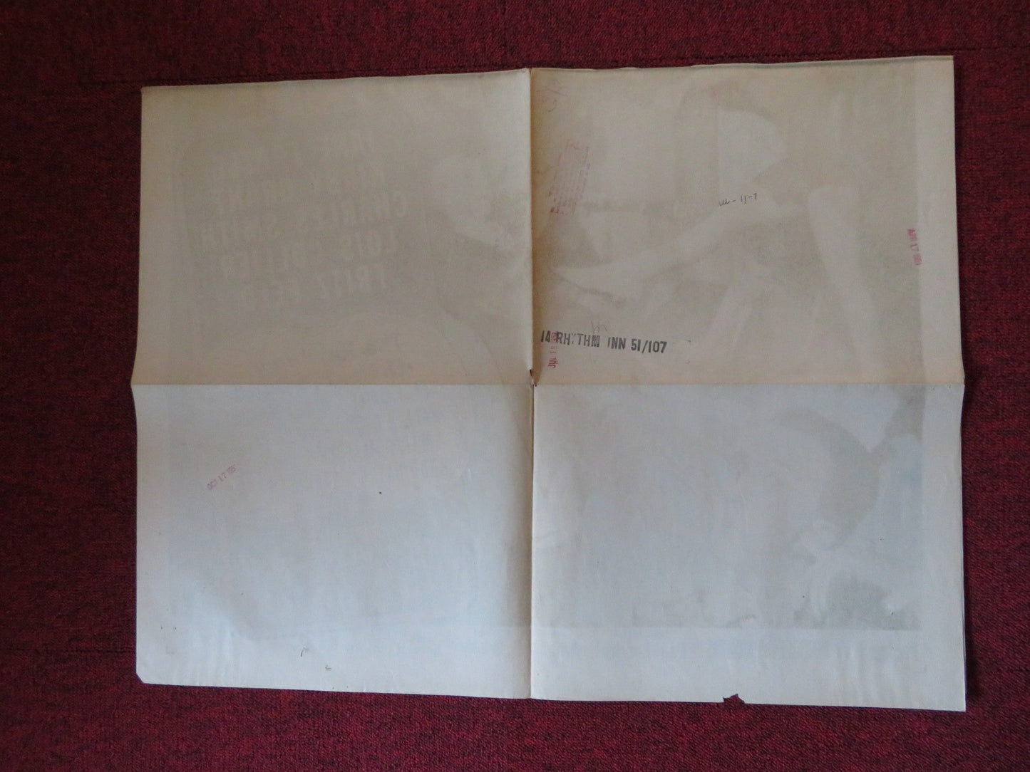 RHYTHM INN FOLDED US ONE SHEET POSTER JANE FRAZEE KIRBY GRANT 1951 Rendezvous Cinema Movie posters