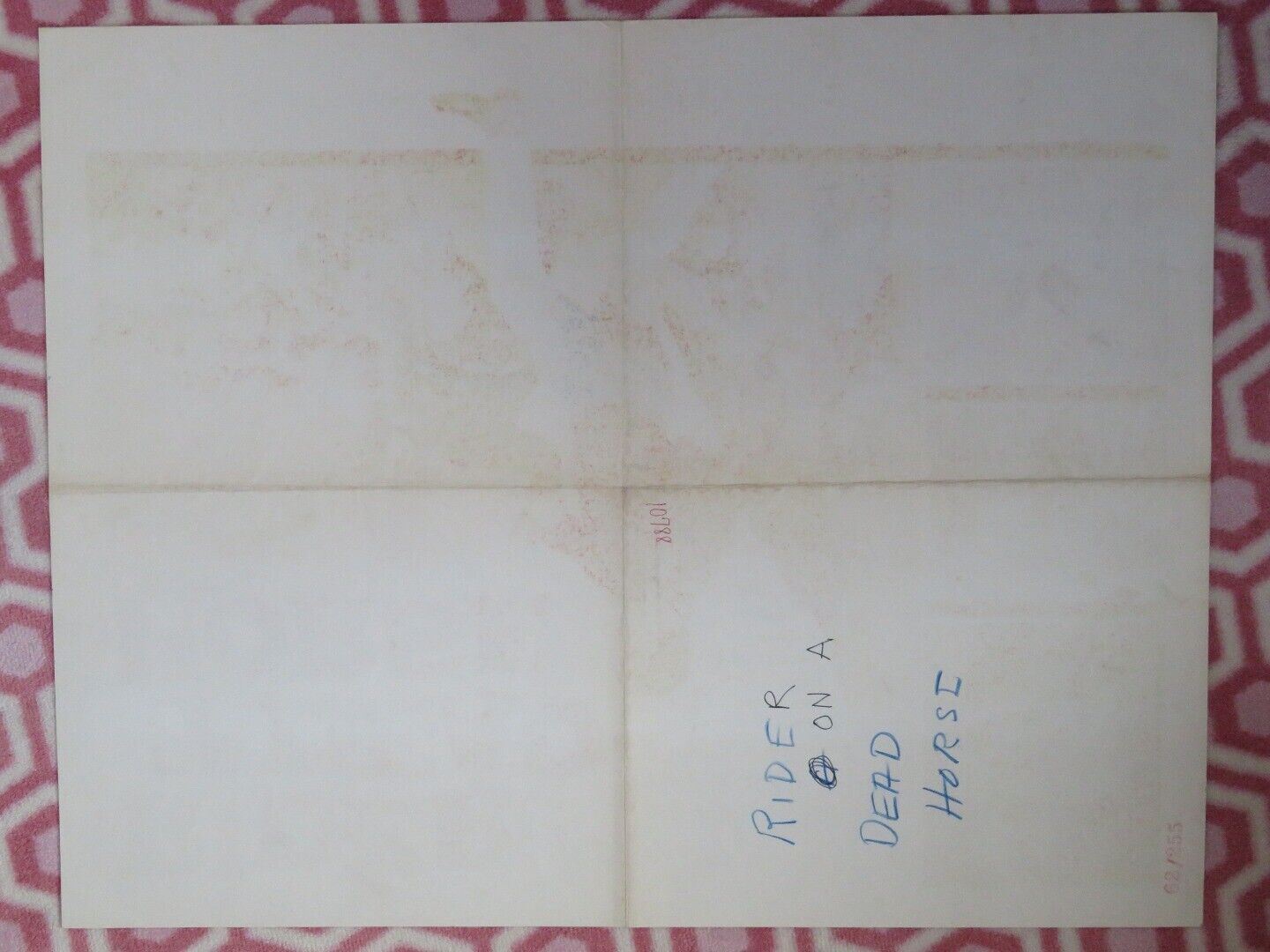 RIDER ON A DEAD HORSE US HALF SHEET (22"x 28") POSTER JOHN VIVYAN 1962 Movie posters