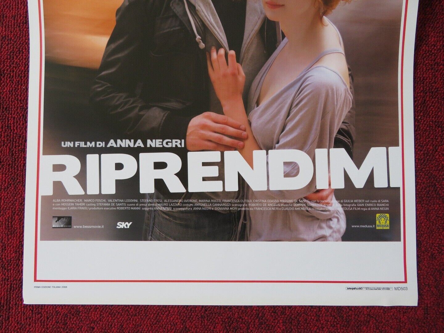 RIPRENDIMI ITALIAN LOCANDINA (27.5"x13") POSTER ANNA NEGRI MARCO FOSCHI 2008 Movie posters