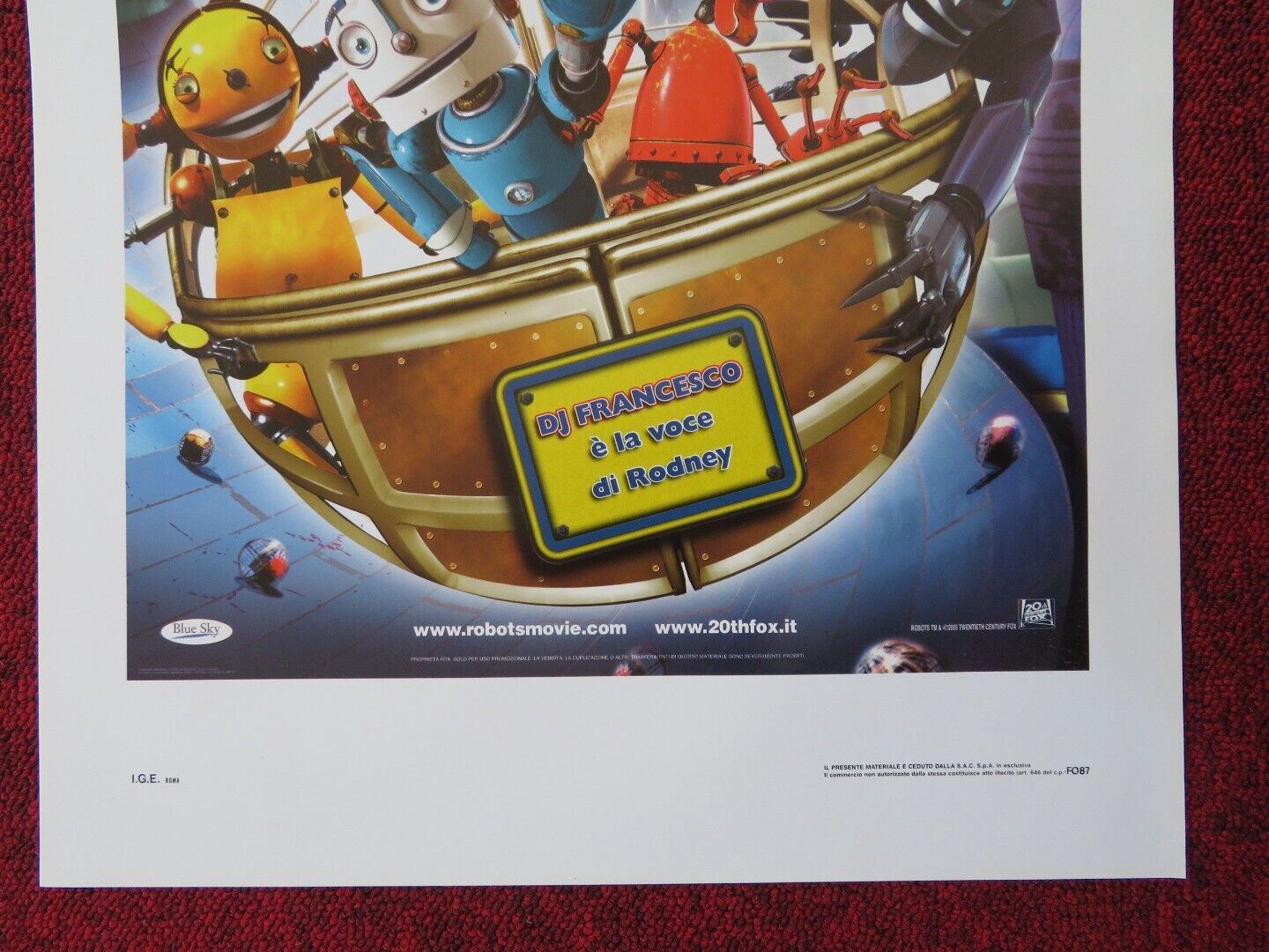 ROBOTS ITALIAN LOCANDINA (27.5"x13") POSTER HALLE BERRY PAULA ABDUL 2005 Movie posters