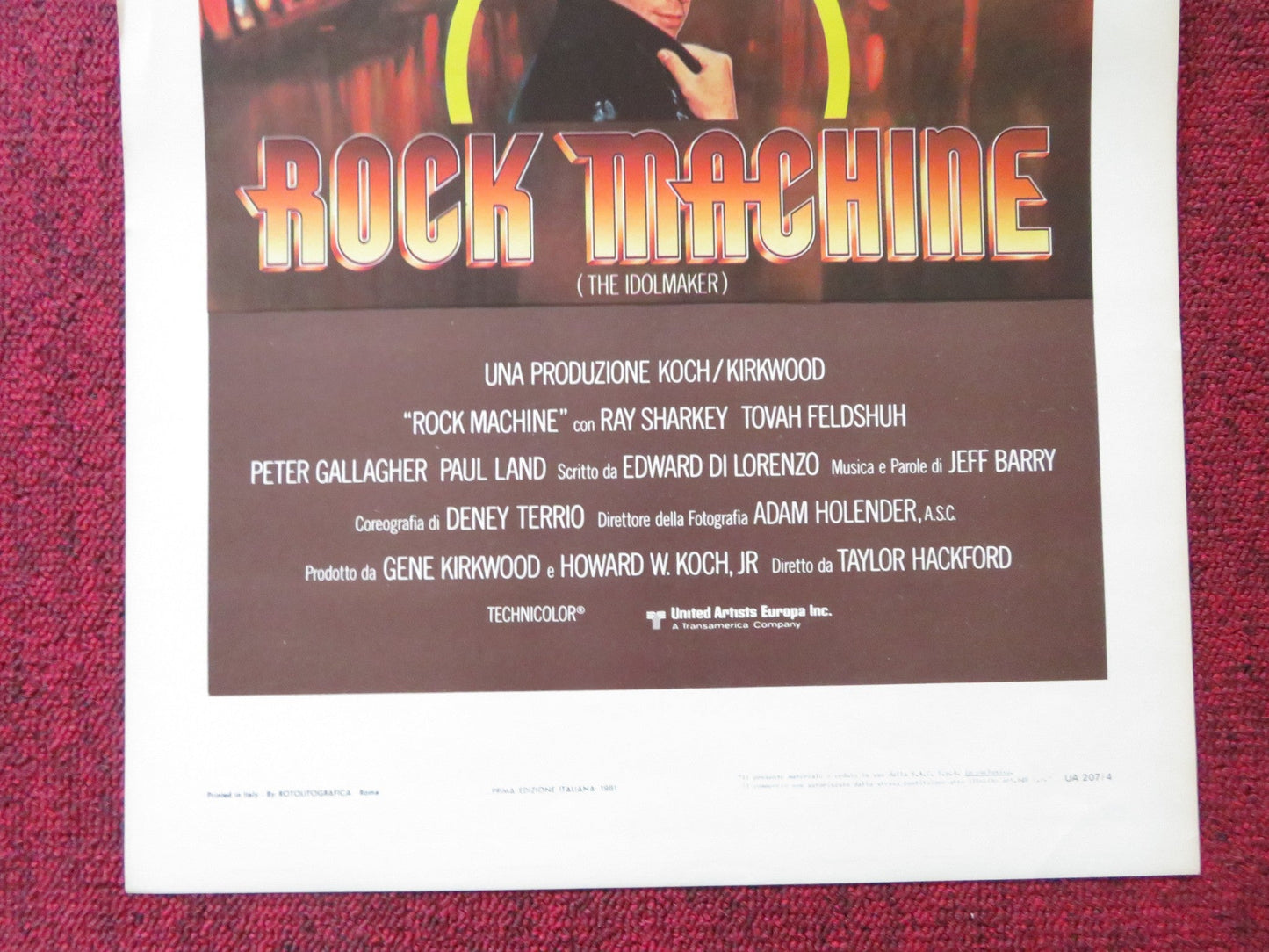 ROCK MACHINE ITALIAN LOCANDINA POSTER RAY SHARKEY TOVAH FELDSHUH 1980 Rendezvous Cinema Movie posters