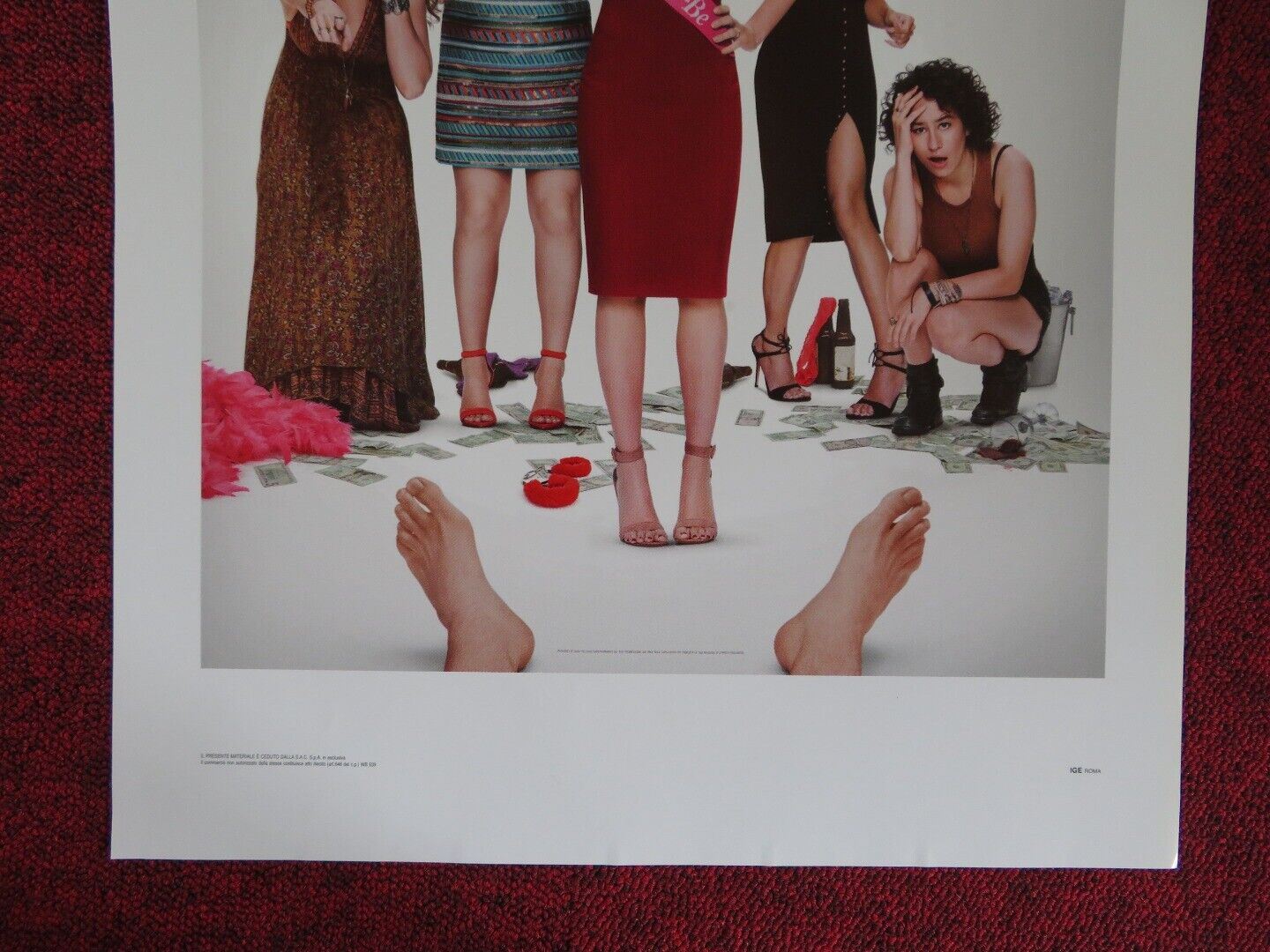 ROUGH NIGHT ITALIAN LOCANDINA (27.5"x13") POSTER SCARLETT JOHANSSON 2017 Movie posters