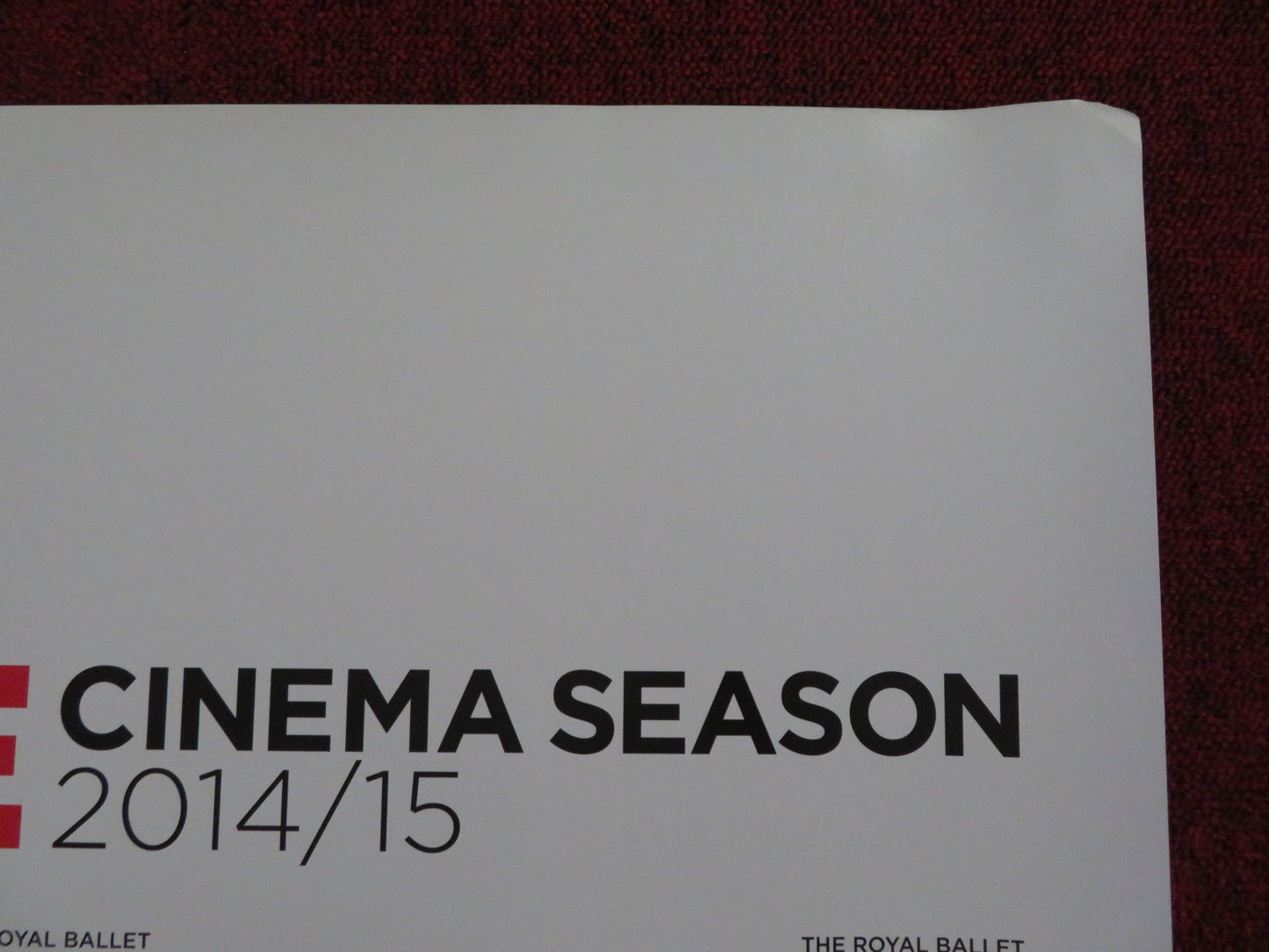 ROYAL OPERA HOUSE LIVE CINEMA SEASON 2014/2015 UK QUAD (30"x 40") ROLLED POSTER Rendezvous Cinema Movie posters