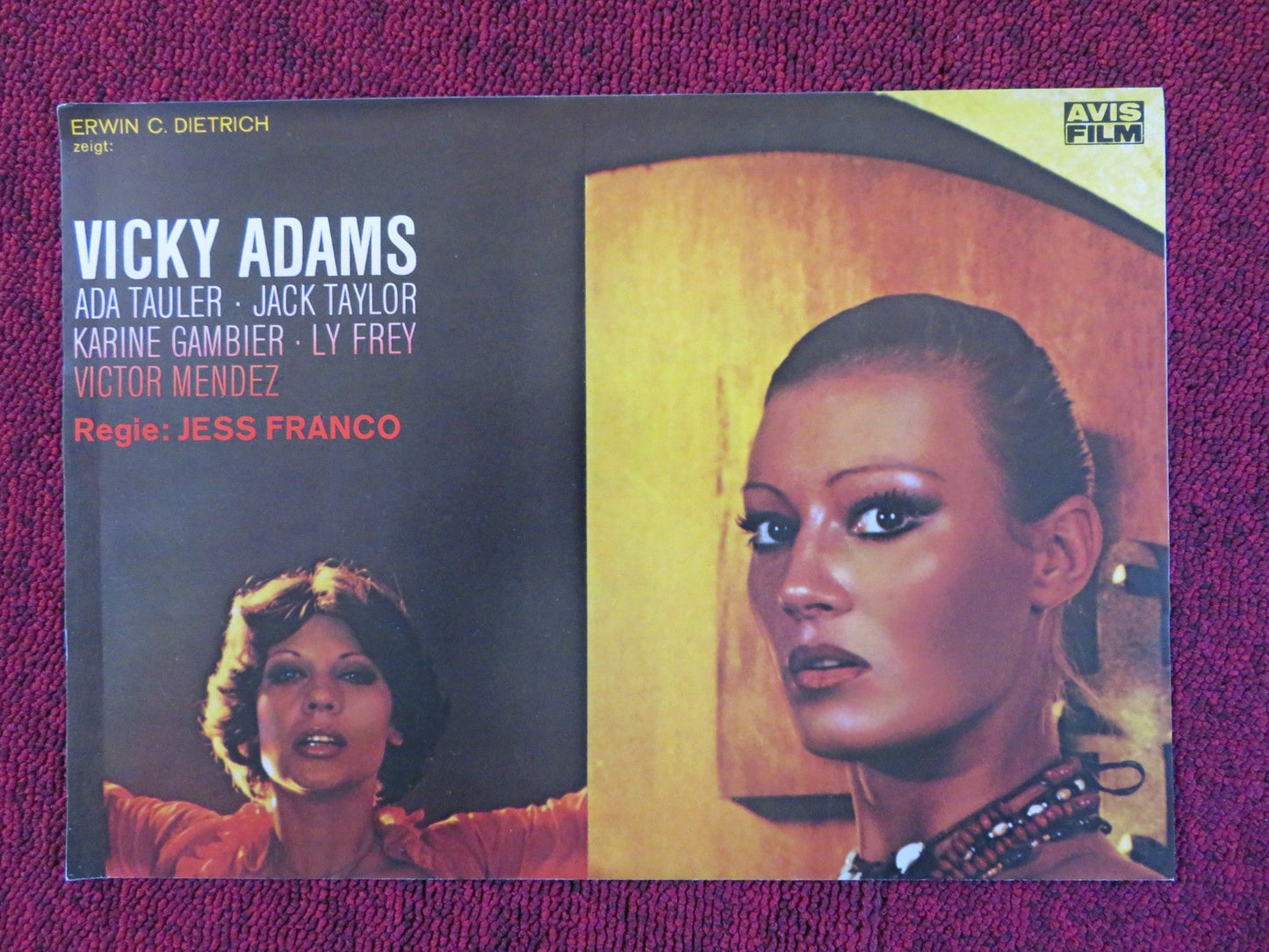 RUF DER BLONDEN GOTTIN / VOODOO PASSION GERMAN PRESS SHEET VICKY ADAMS 1977 Rendezvous Cinema Movie posters