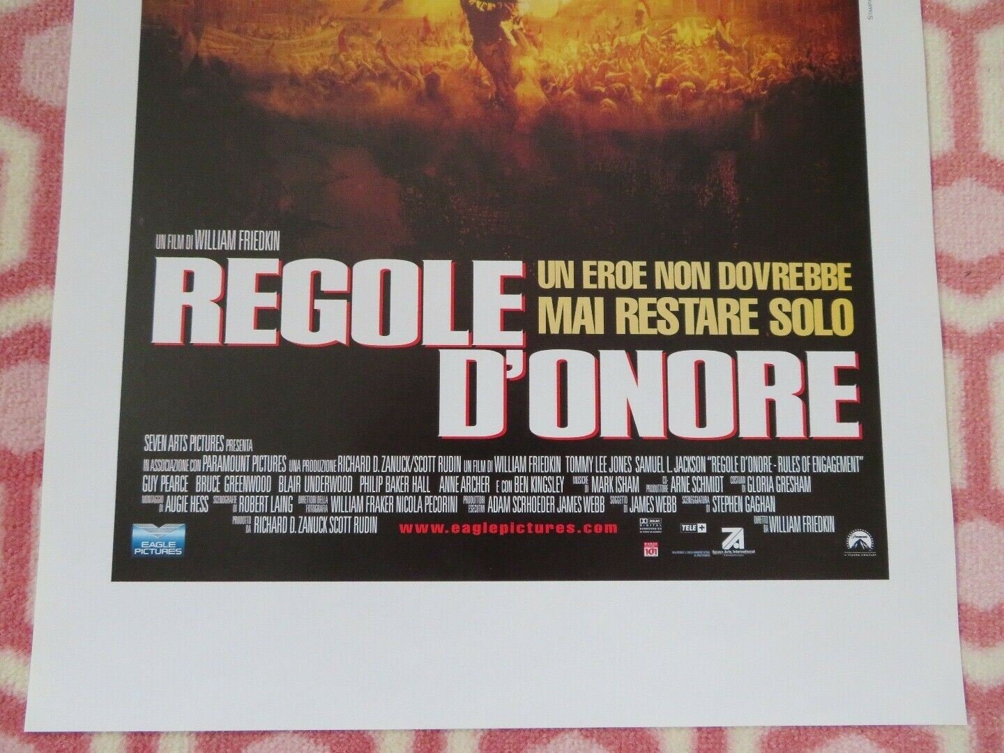 RULES OF ENGAGEMENT ITALIAN LOCANDINA (27.5"x 13") POSTER TOMMY LEE JONES 2000 Movie posters