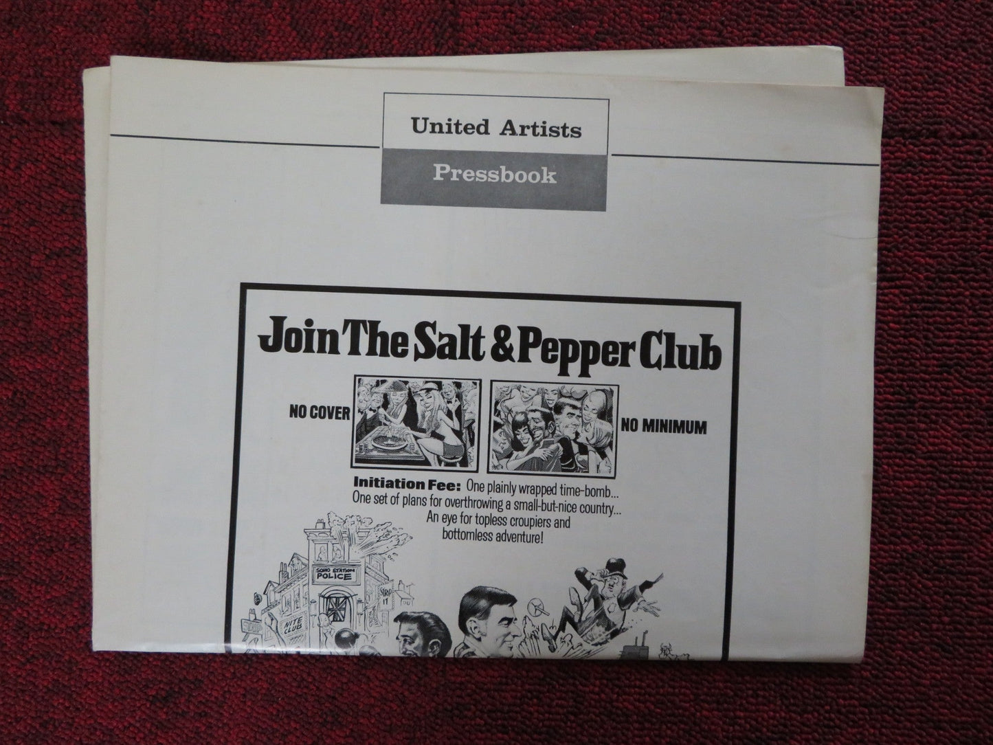 SALT AND PEPPER - PRESSBOOK UNCUT UNITED ARTISTS SAMMY DAVIS JR. LAWFORD 1968 Rendezvous Cinema Movie posters