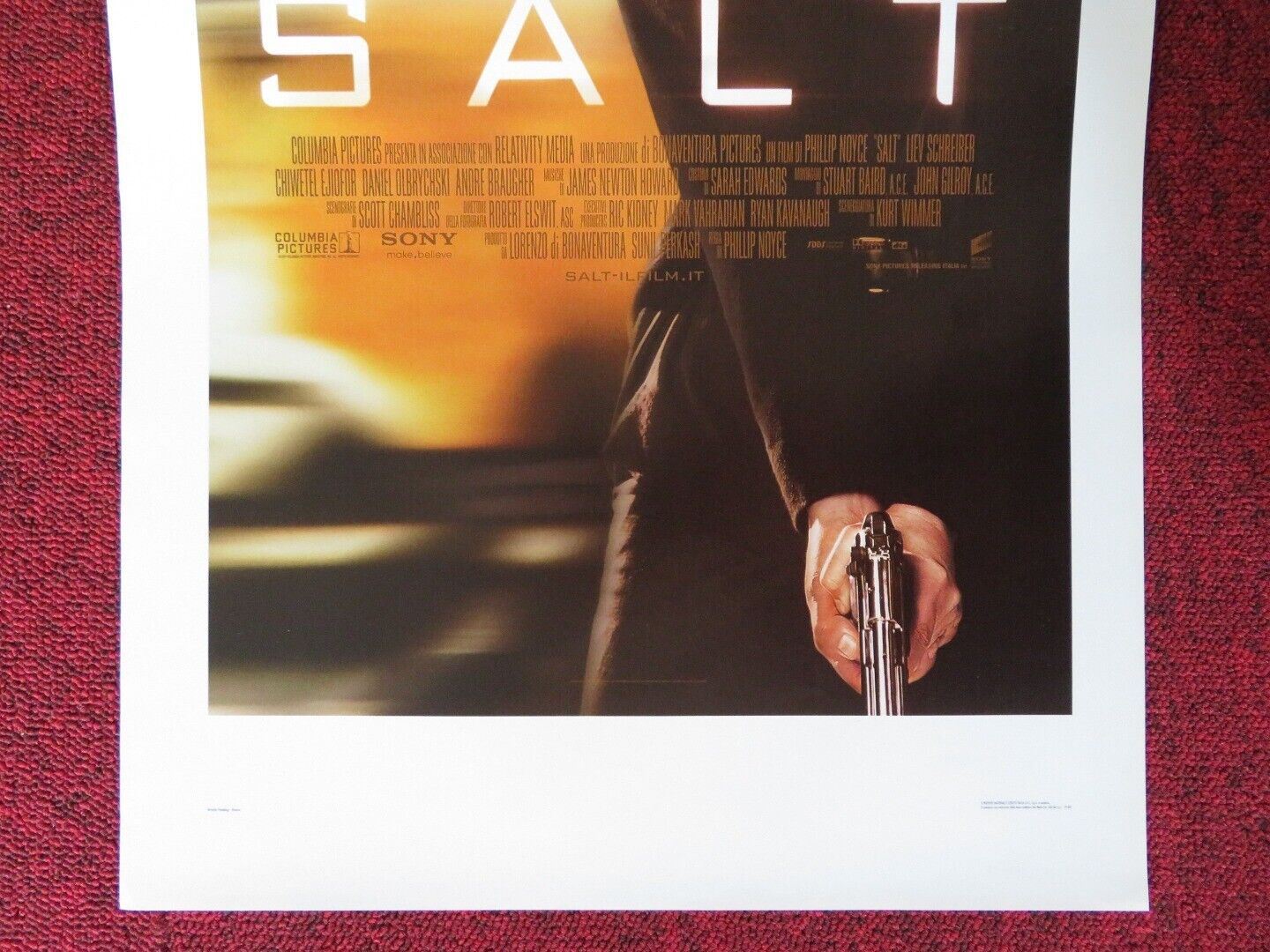 SALT ITALIAN LOCANDINA (27.5"x13") POSTER ANGELINA JOLIE 2010 - Rendezvous Cinema