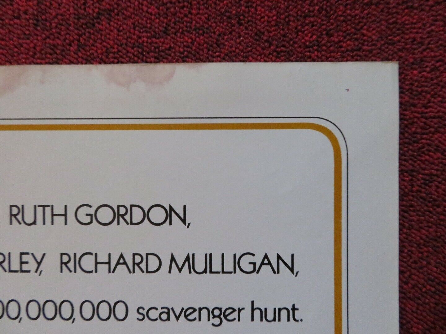 SCAVENGER HUNT FOLDED US ONE SHEET POSTER RICHARD BENJAMIN JAMES COCO 1979 Movie posters