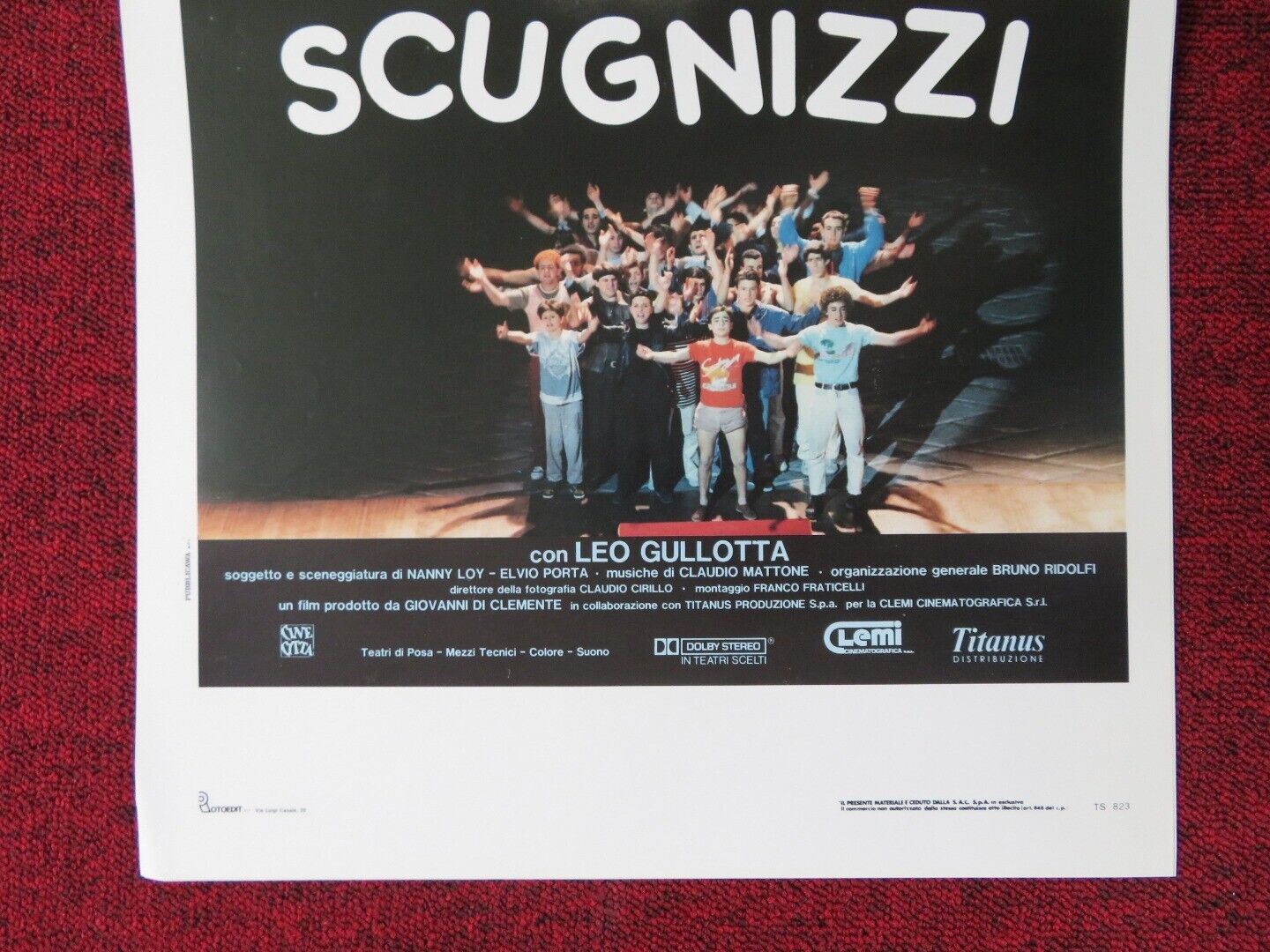 SCUGNIZZI ITALIAN LOCANDINA (27.5"x13") POSTER LEO GULLOTTA NANNI LOY 1989 Movie posters
