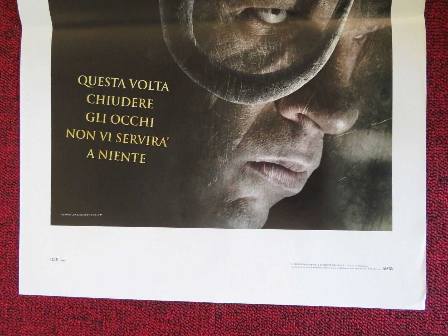 SEE NO EVIL ITALIAN LOCANDINA (27.5"x13") POSTER GLENN JACOBS 2006 Movie posters