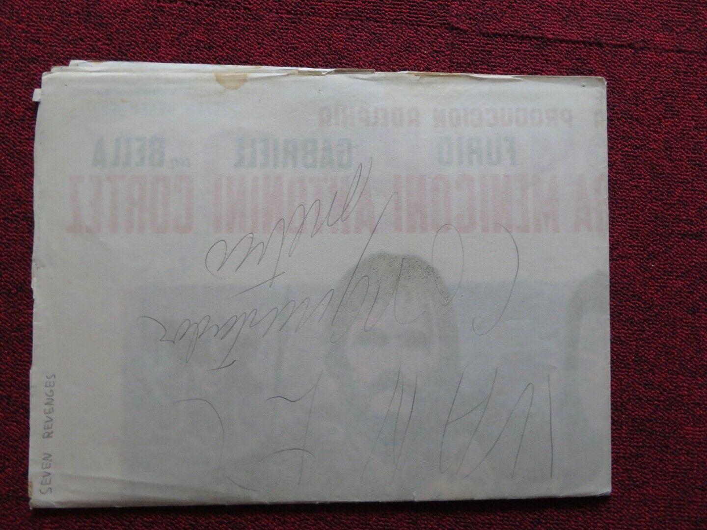 SEVEN REVENGES FOLDED ARGENTINA ONE SHEET POSTER 29" x 43.5 " ED FURY 1961 Movie posters