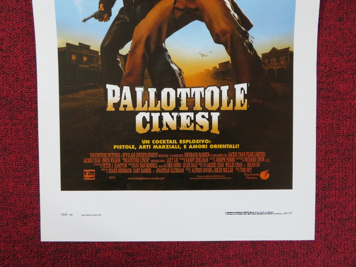 SHANGHAI NOON ITALIAN LOCANDINA POSTER JACKIE CHAN OWEN WILSON 2000 Rendezvous Cinema Movie posters