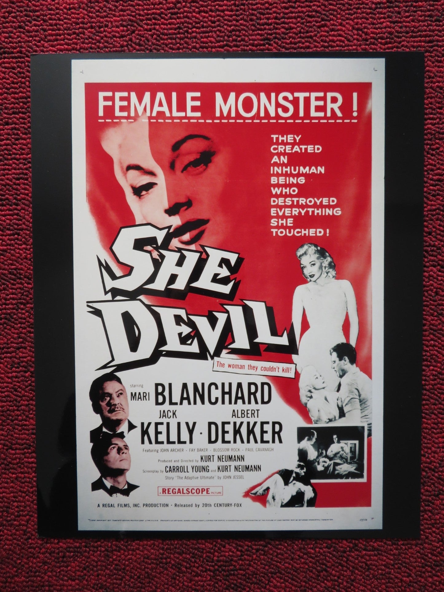SHE DEVIL DEALER PHOTO POSTER MARI BLANCHARD JACK KELLY 1957 Rendezvous Cinema Movie posters