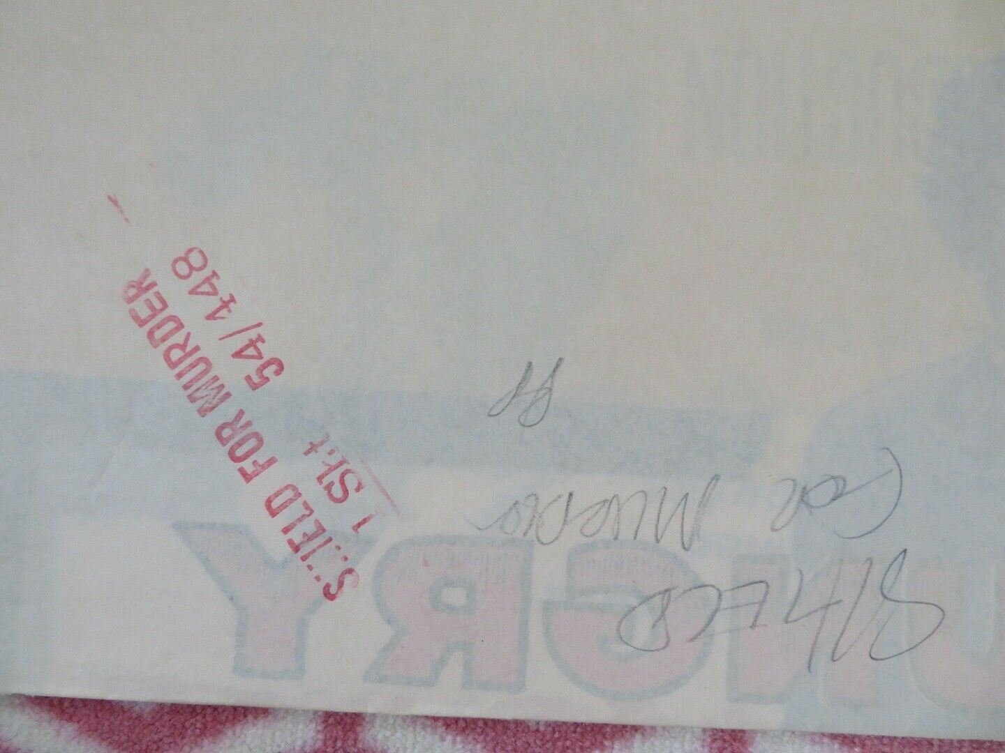 SHIELD FOR MURDER FOLDED US ONE SHEET POSTER EDMOND O'BRIEN 1954 Movie posters