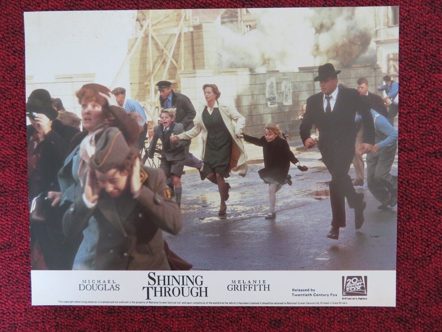 SHINING THROUGH - B LOBBY CARD MICHAEL DOUGLAS MELANIE GRIFFITH 1992 Rendezvous Cinema Movie posters