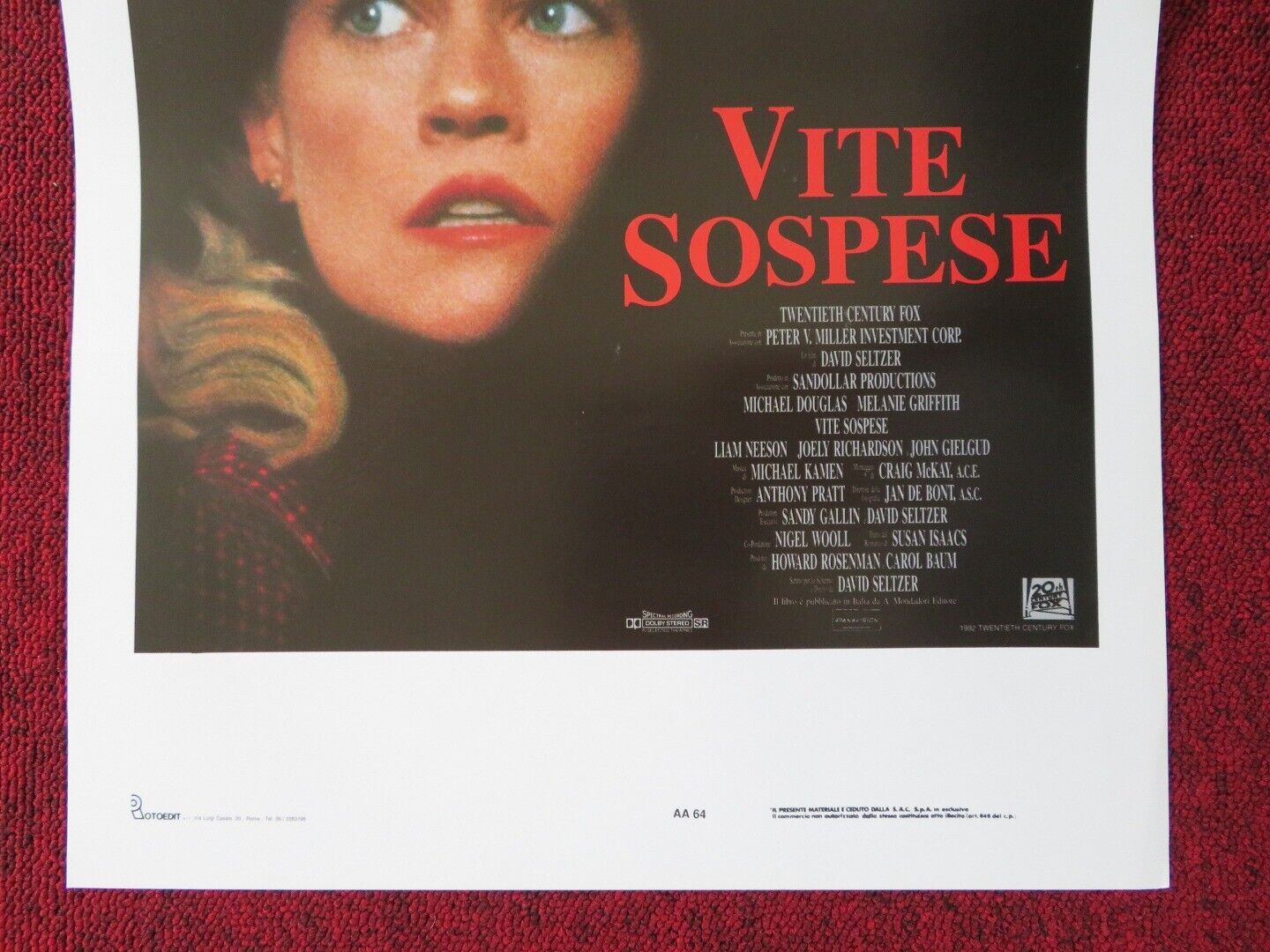 SHINING THROUGH ITALIAN LOCANDINA (27.5"x13") POSTER MICHAEL DOUGLAS 1992 Movie posters