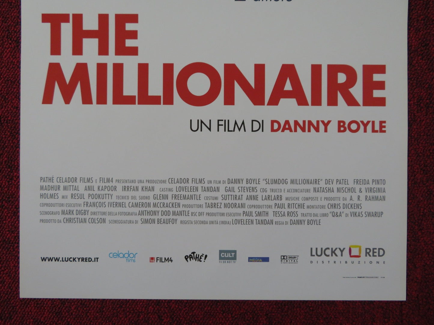 SLUMDOG MILLIONAIRE ITALIAN LOCANDINA POSTER DEV PATEL FREIDA PINTO 2008 Rendezvous Cinema Movie posters