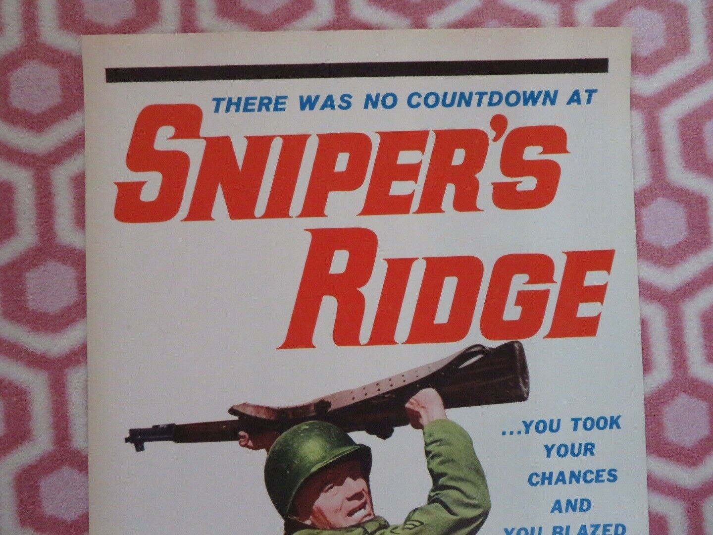 SNIPER'S RIDGE US INSERT (14"x 36") POSTER JACK GING JOHN GOODARD 1961 Movie posters
