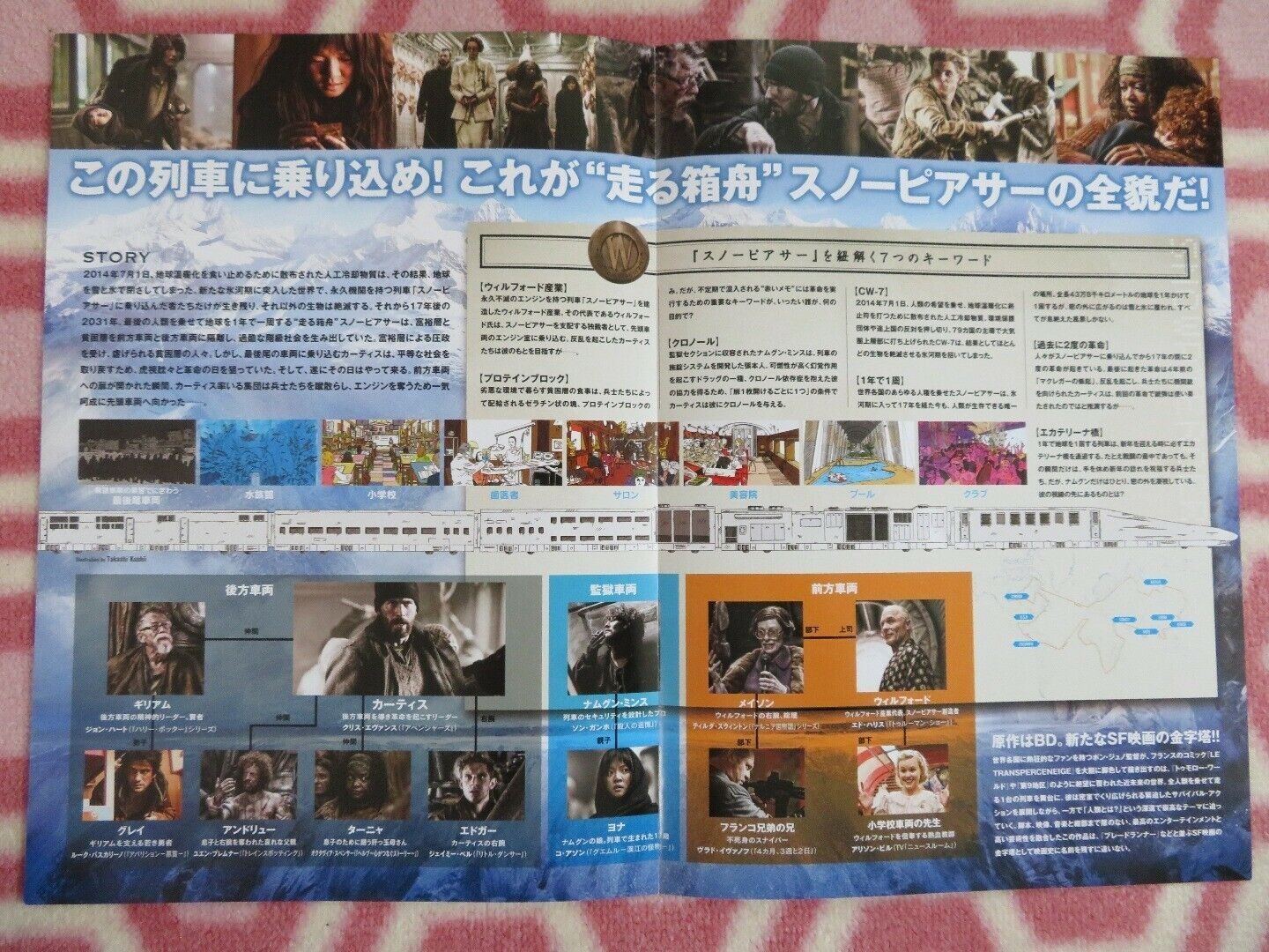 SNOW PIERCER JAPANESE CHIRASHI (B5) POSTER ED HARRIS CHRIS EVANS 2014 Movie posters