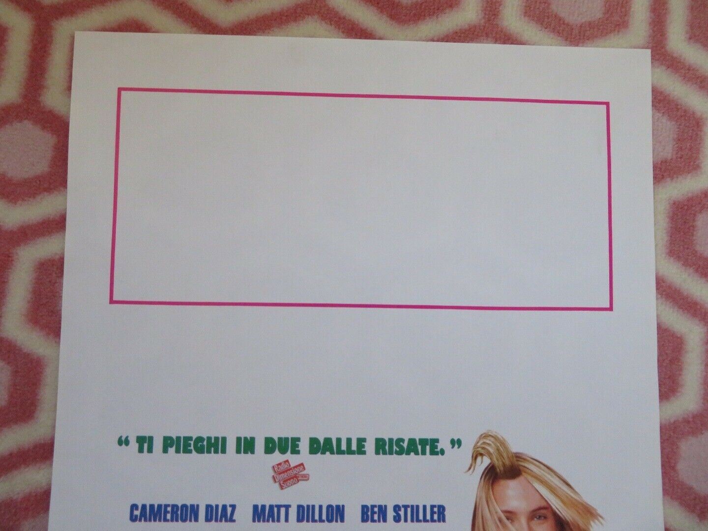 SOMETHING ABOUT MARY ITALIAN LOCANDINA (27.5"x13") POSTER CAMERON DIAZ 1998 Movie posters