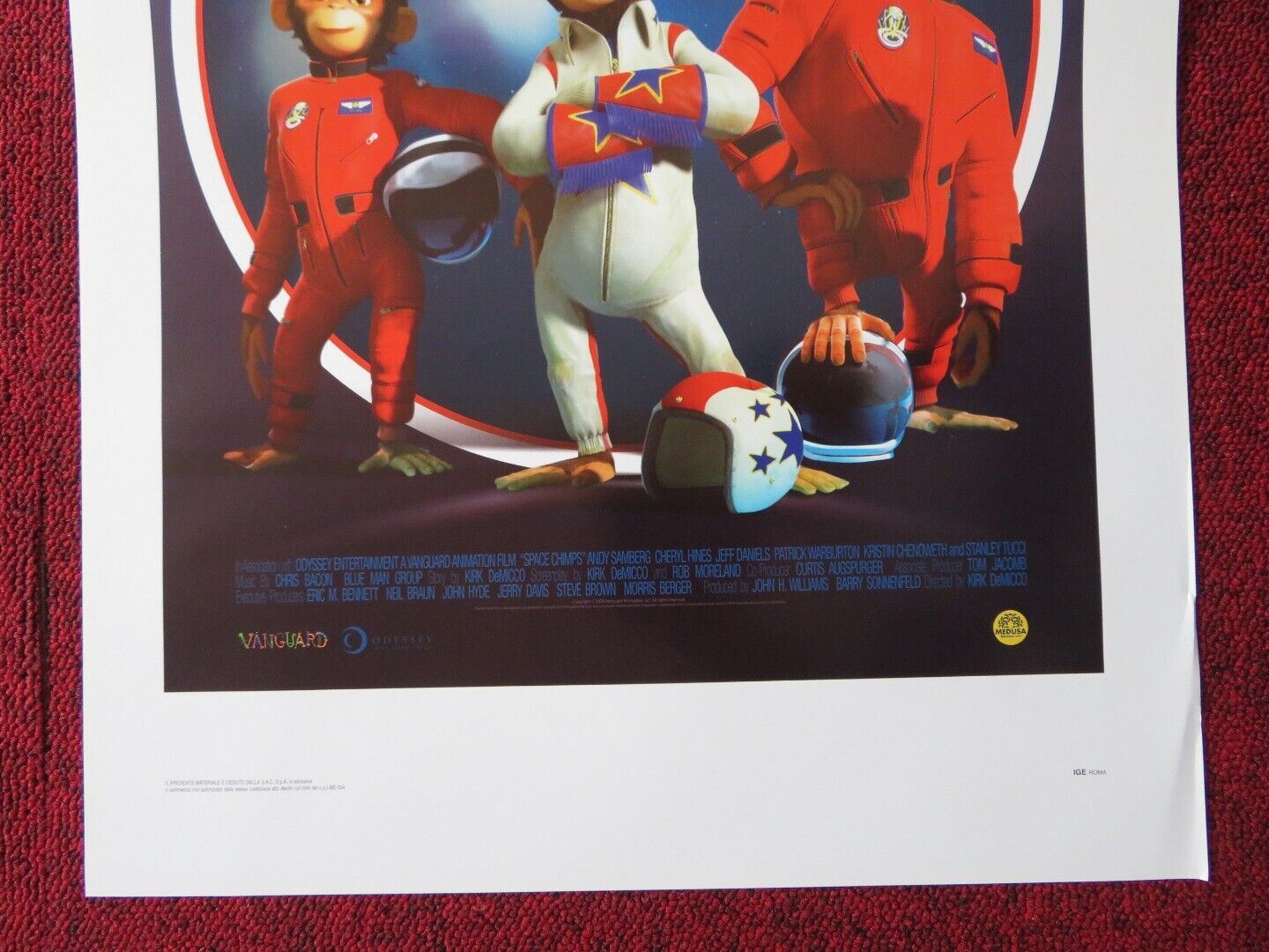 SPACE CHIMPS ITALIAN LOCANDINA (27.5"x13") POSTER ANDY SAMBERG CHERYL HINES 2008 Movie posters
