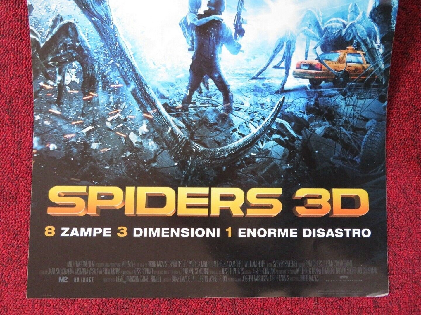 SPIDERS 3D ITALIAN LOCANDINA (26.5"x12.5") POSTER SYDNEY SWEENEY PATRICK MULDOON Movie posters